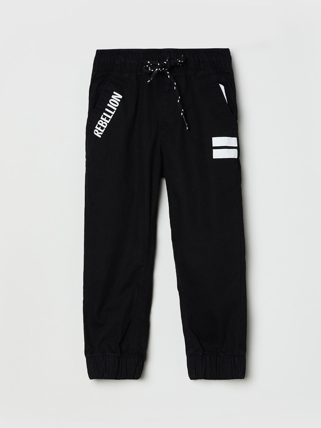 

max Boys Black Joggers Pure Cotton Trousers