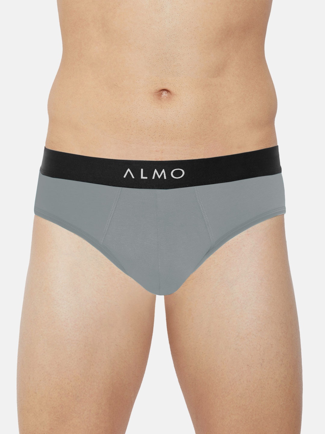 

Almo Wear Men Grey Slim-Fit Solid Organic Cotton Basic Brief CRED-OC-B-119