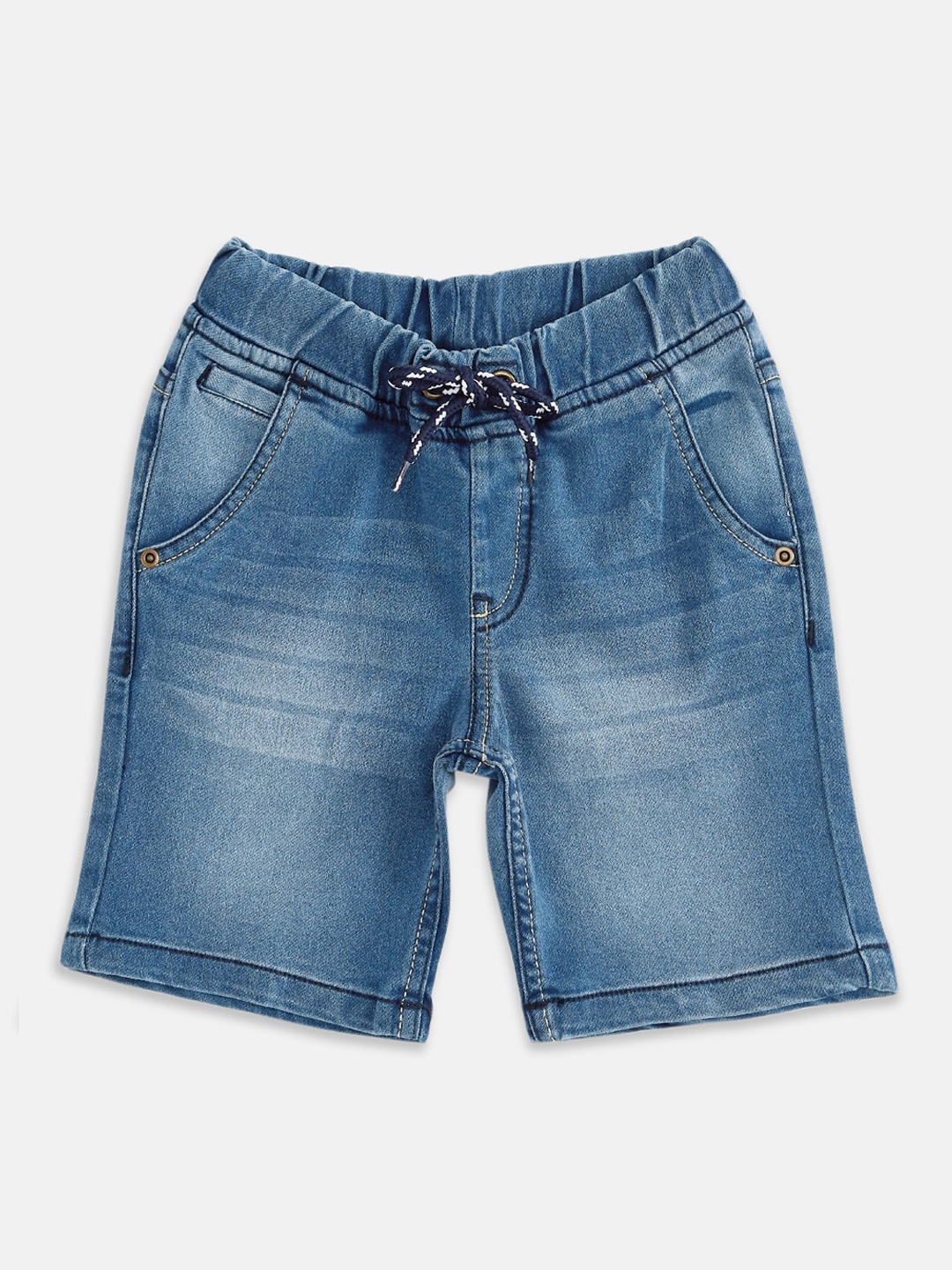 

Pantaloons Junior Boys Blue Washed Denim Shorts