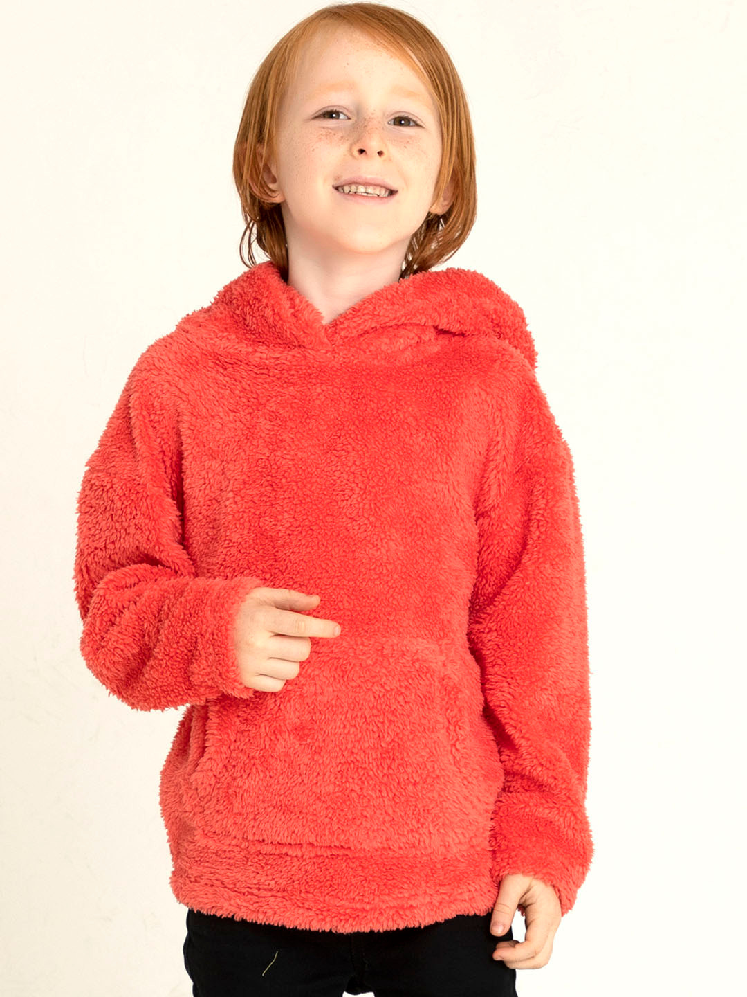 

Cherry Crumble Kids Coral Hooded Sweatshirt