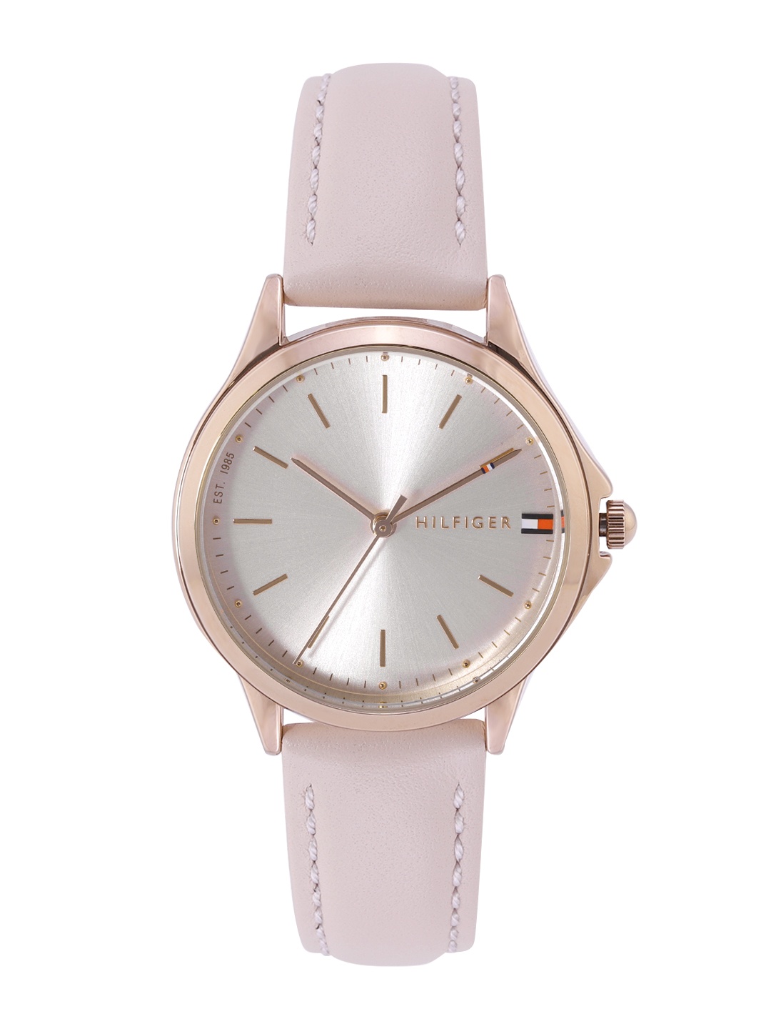 

Tommy Hilfiger Women Pink Dial & Pink Leather Straps Analogue Watch TH1782171W, Champagne