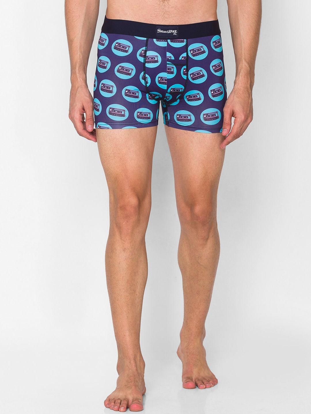 

Smugglerz Men Blue Printed Trunk Mixed-Tape-Men-Smundies