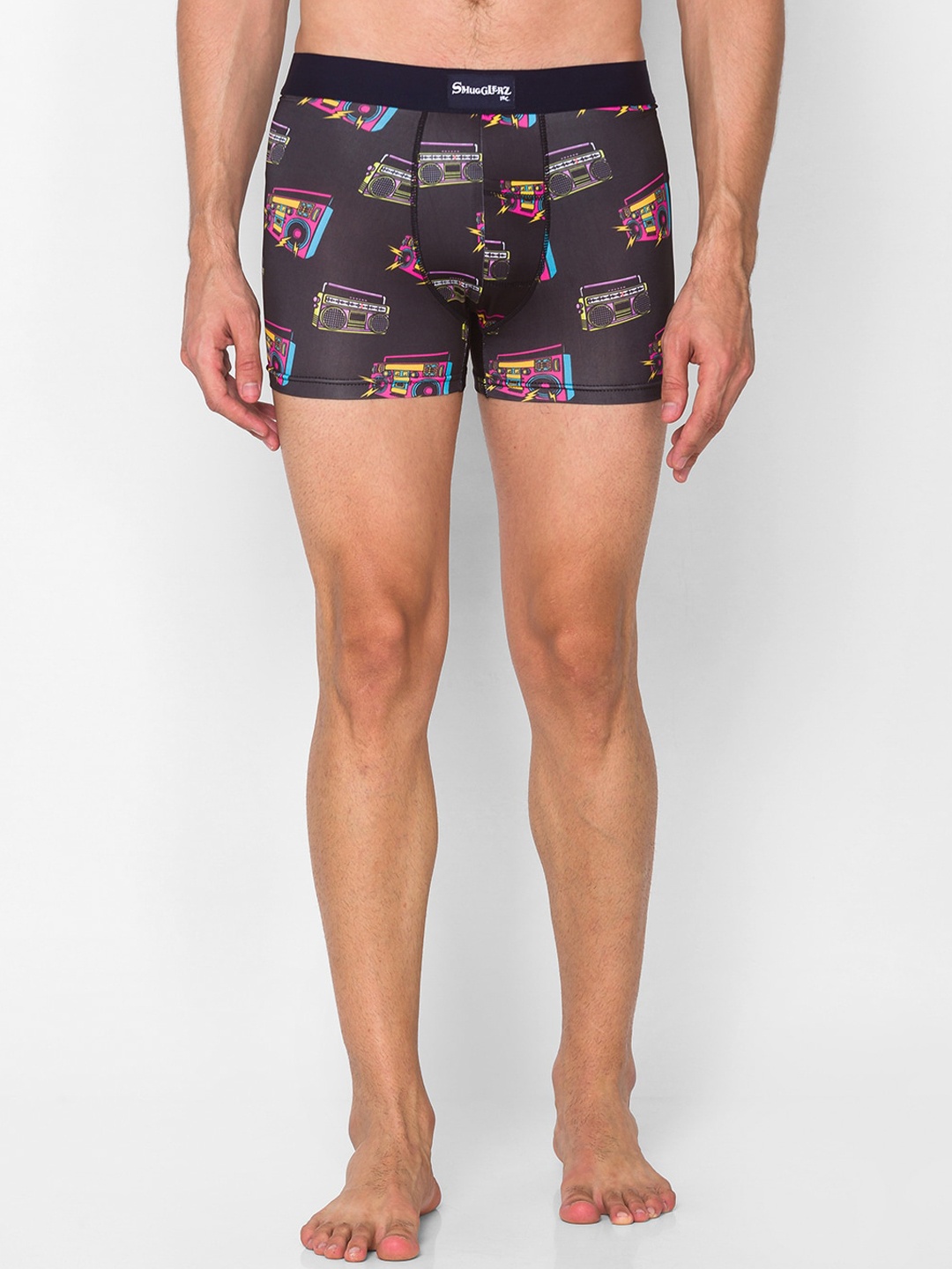 

Smugglerz Men Black & Brown Printed Trunk