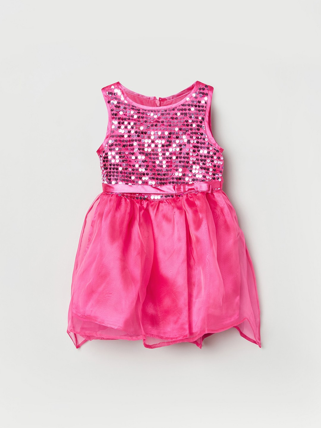 

max Girls Pink Embellished Georgette Dress