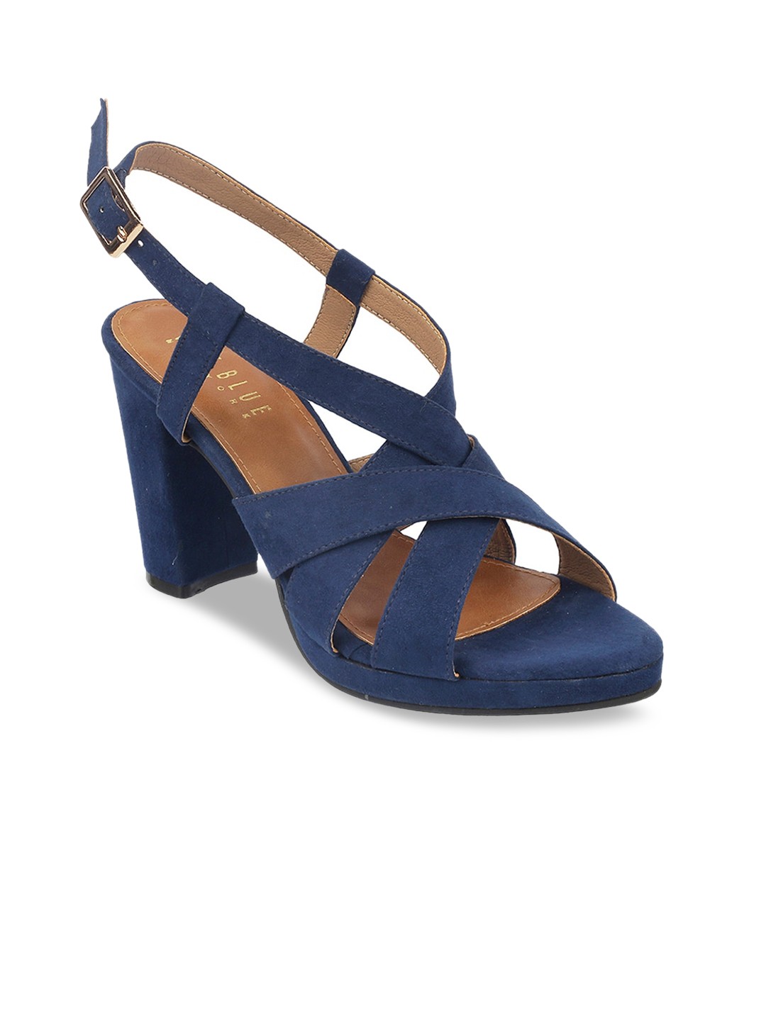 

Wet Blue Women Navy Blue Block Heels