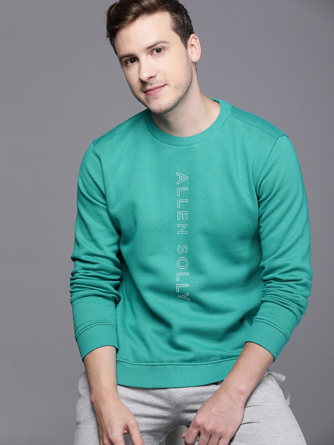 

Allen Solly Sport Men Green Brand Logo Print Sweatshirt