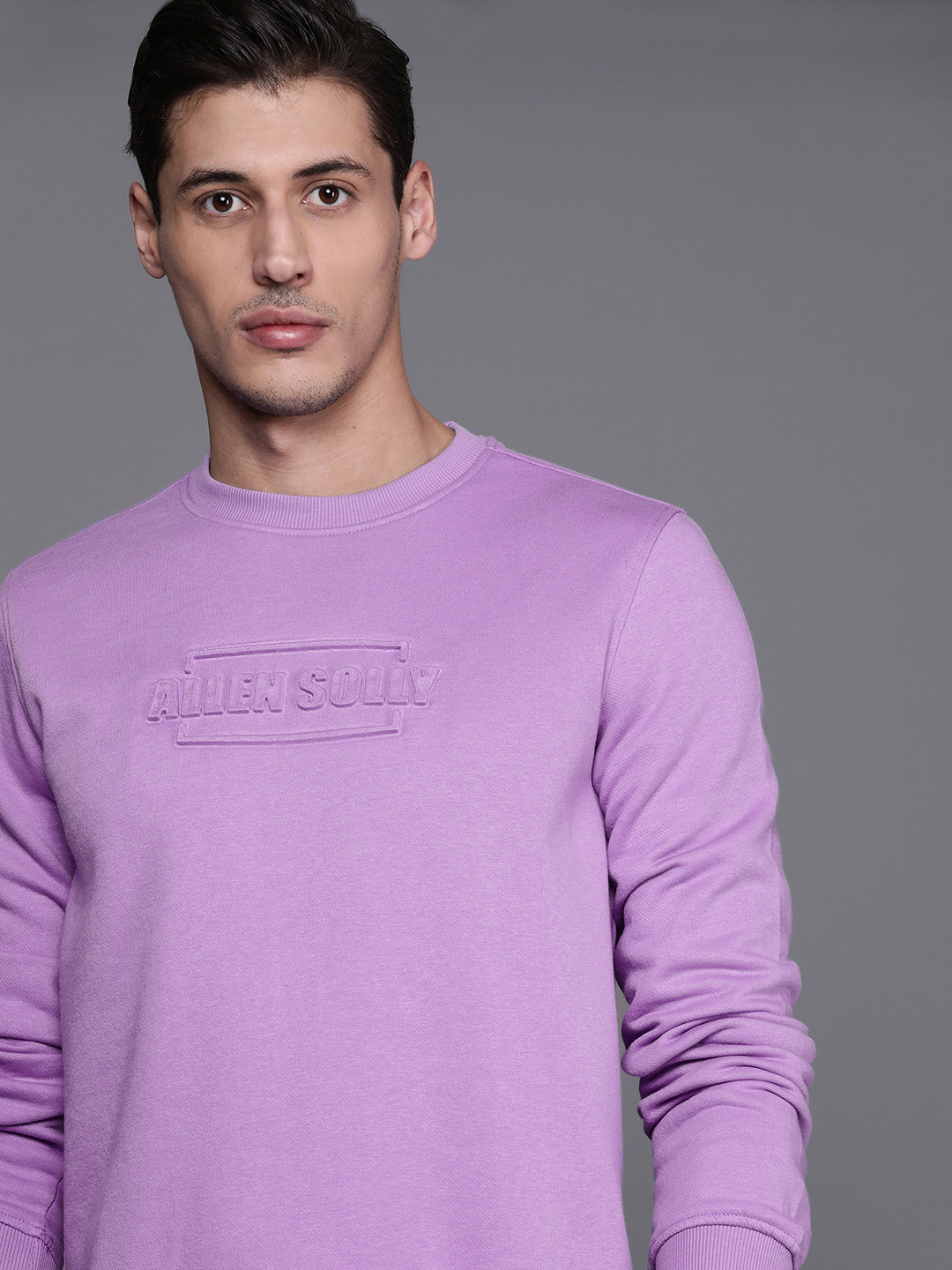 

Allen Solly Sport Men Lavender Brand Logo Embossed Sweatshirt