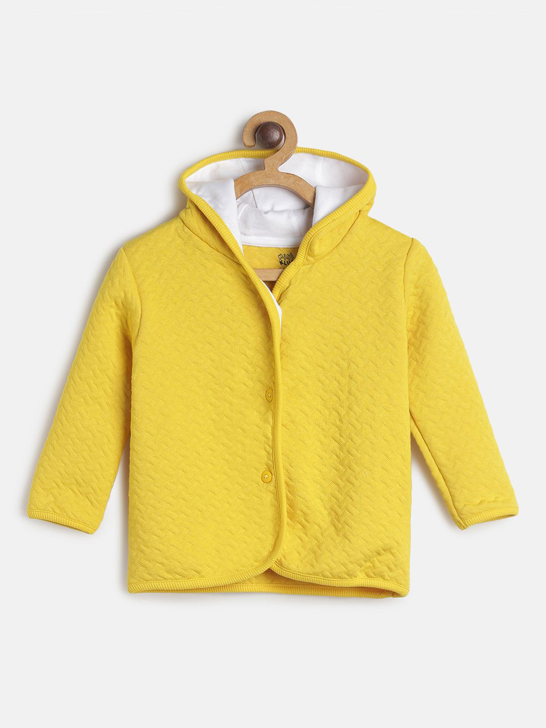 

MINI KLUB Girls Yellow Lightweight Quilted Jacket with Embroidered
