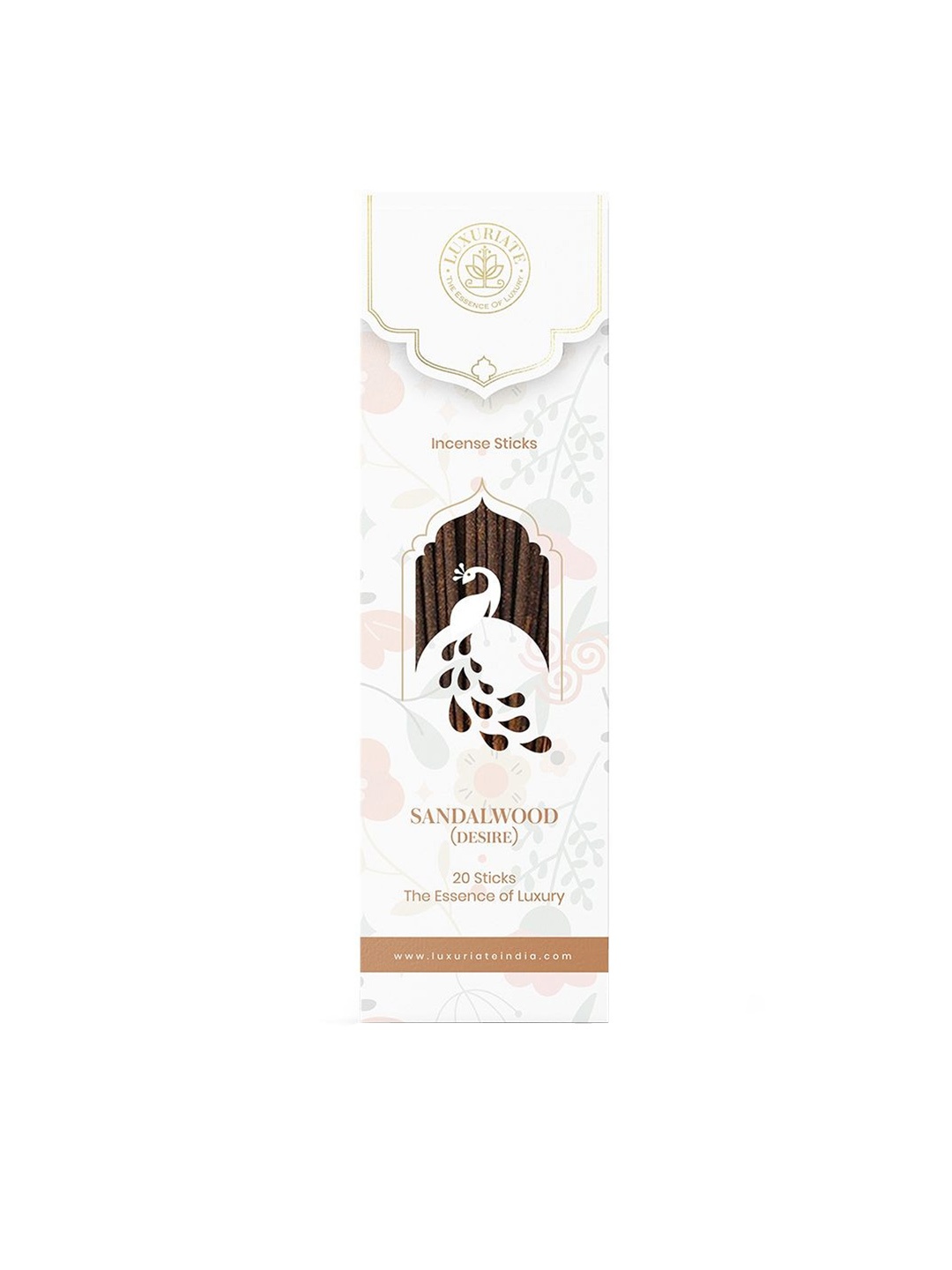 

LUXURIATE Set Of 20 Brown Sandalwood Desire Organic Incense Sticks
