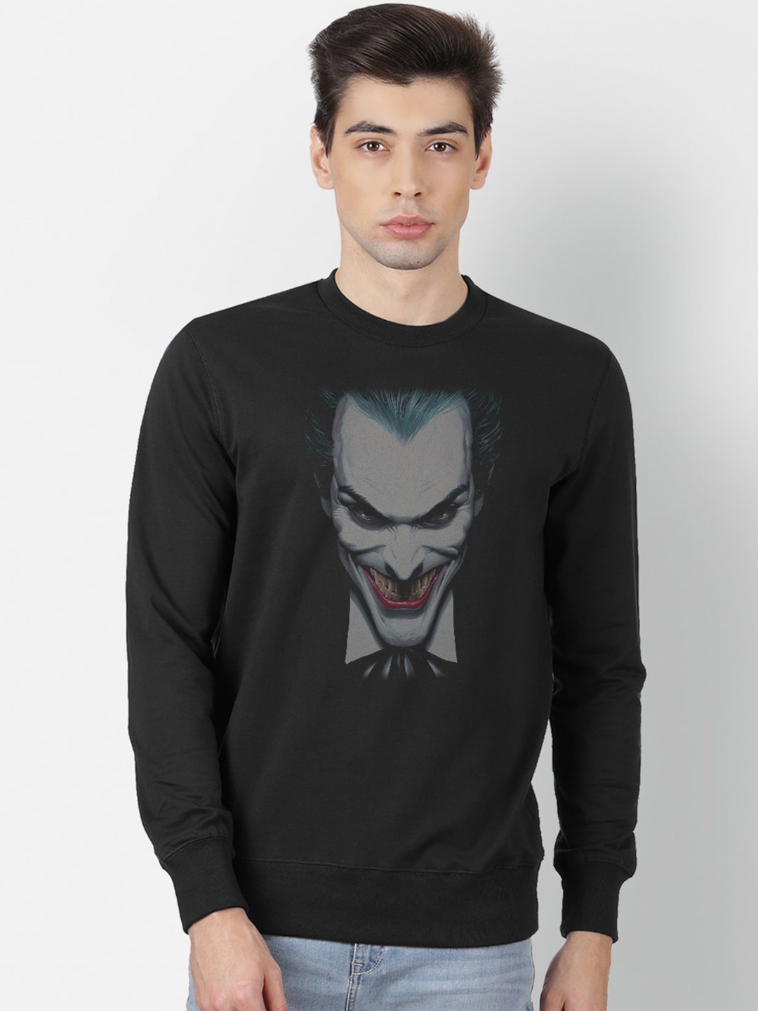 

Free Authority Men Black Joker Printed Sweatshirt