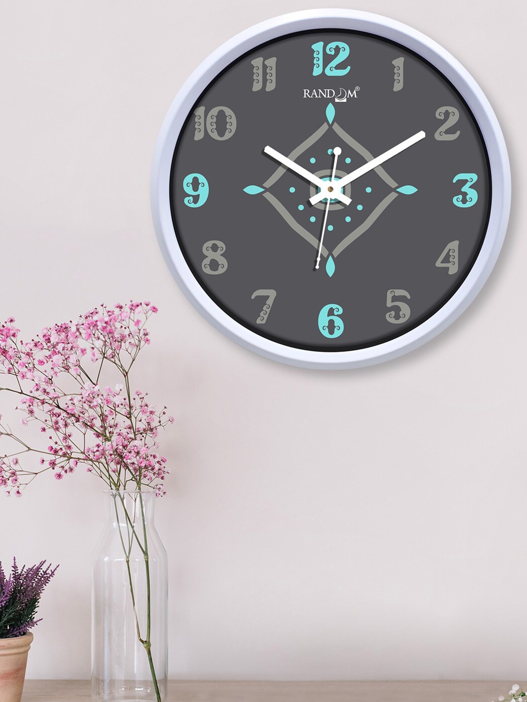 

RANDOM Grey & Black Contemporary Wall Clock 30 cm