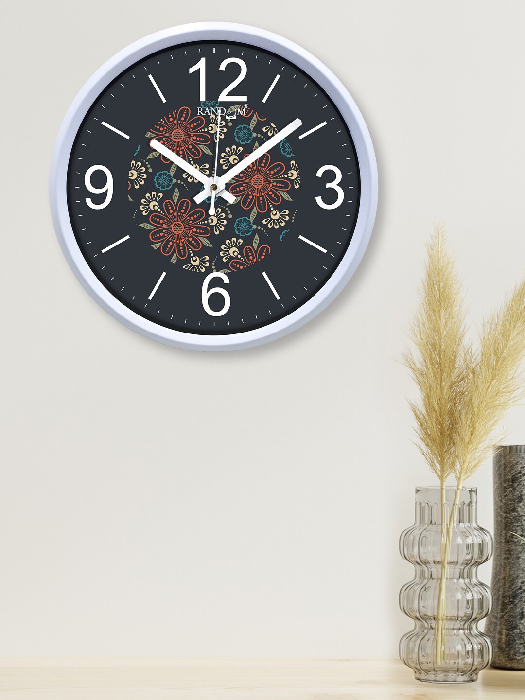

RANDOM Grey & Black Printed Contemporary Wall Clock 30 cm