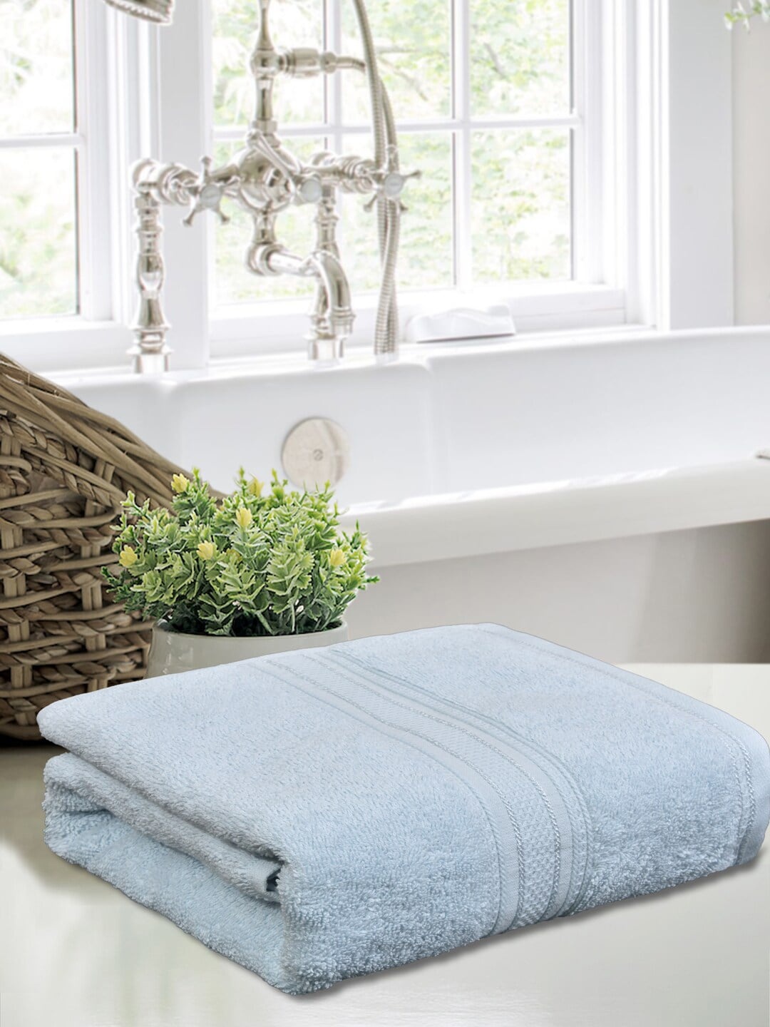 

Home Fresh Unisex Blue Solid Pure Cotton 500 GSM Bath Towel