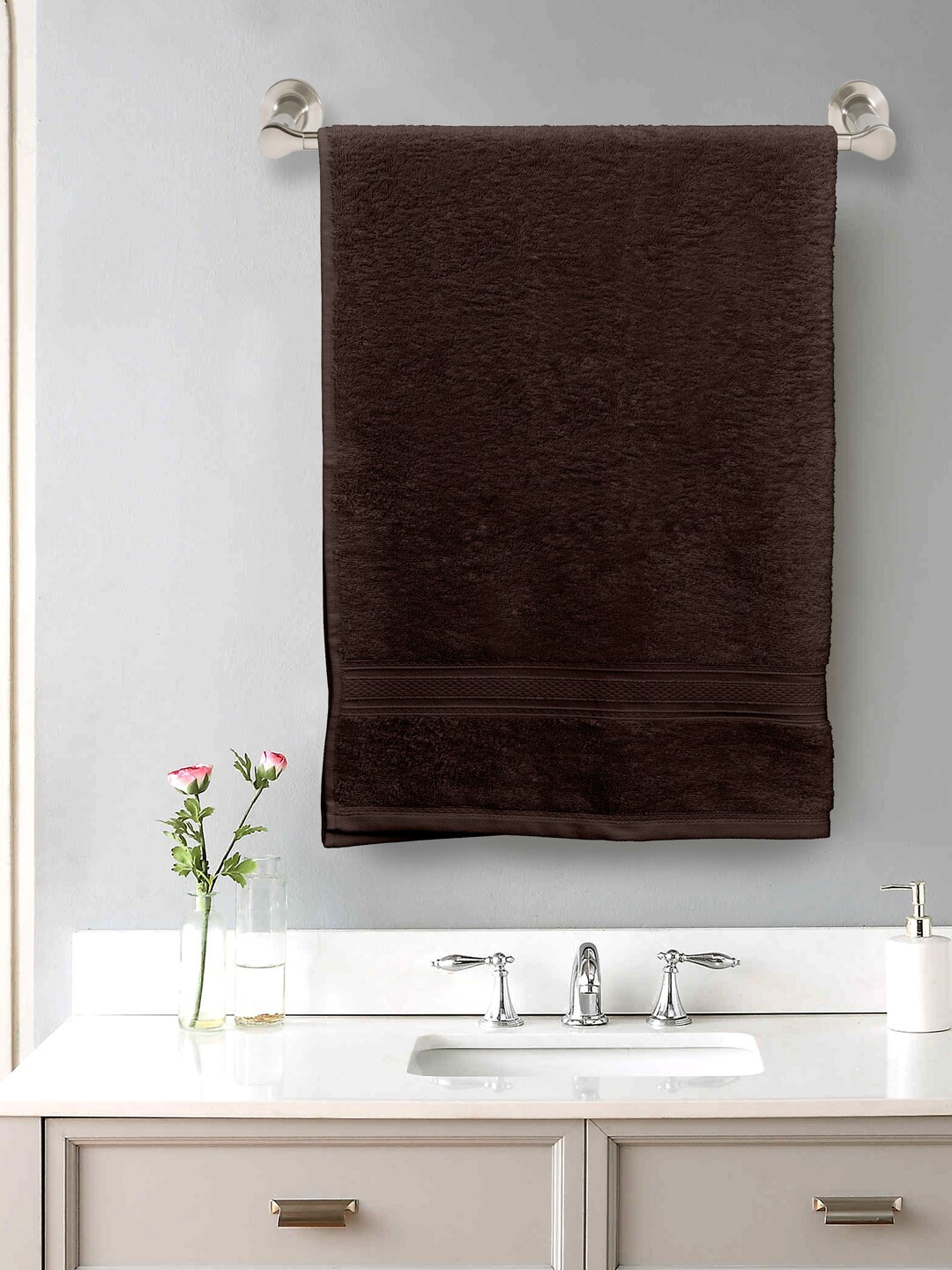 

Home Fresh Brown Solid Pure Cotton 500 GSM Bath Towel