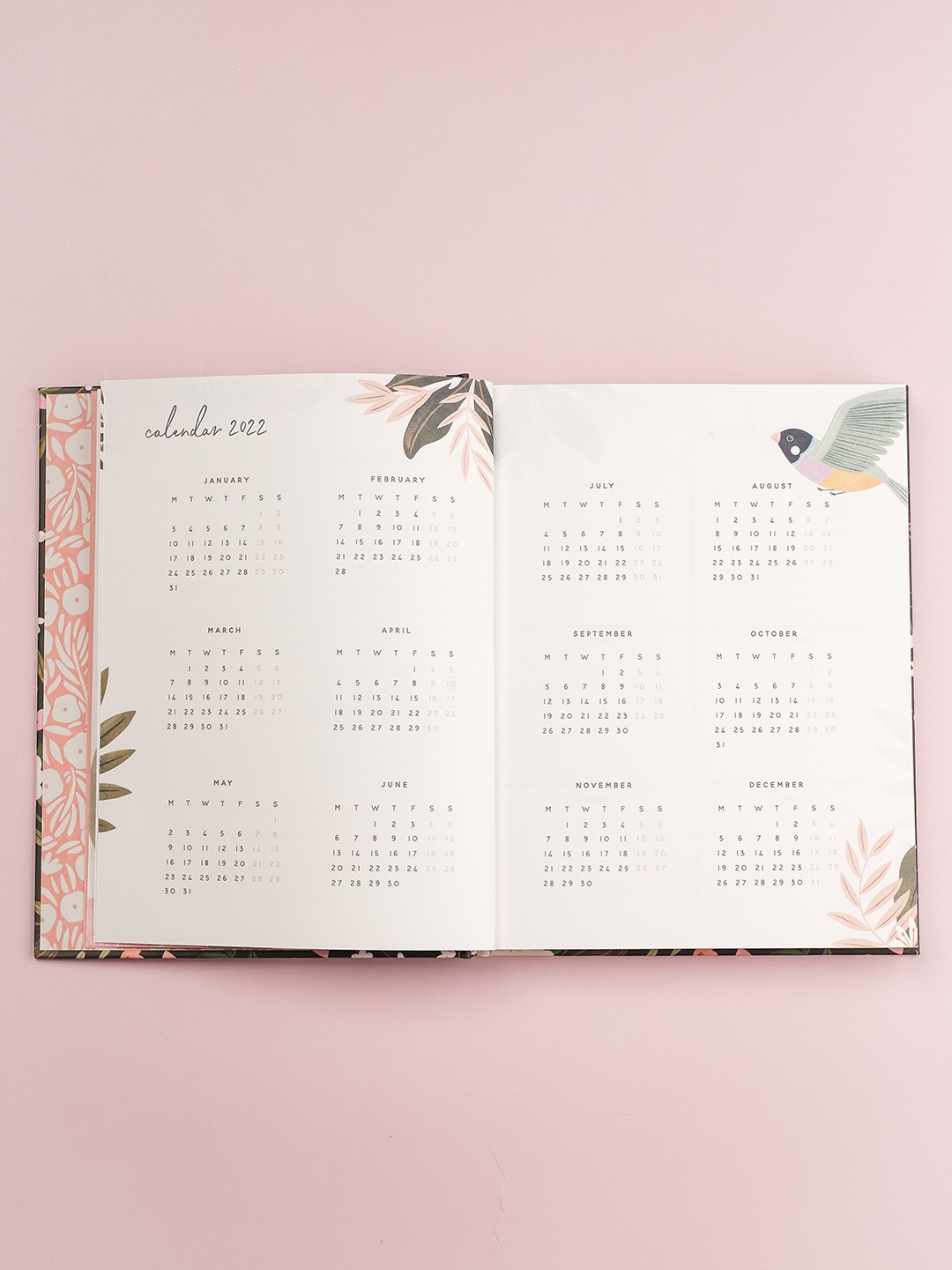 

happywagon 2022 Floral Romance Hardbound Planner, Olive