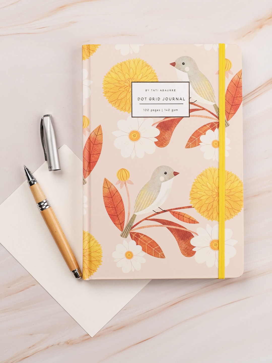 

happywagon Pink & Yellow Sunshine Garden Dot Grid Journal