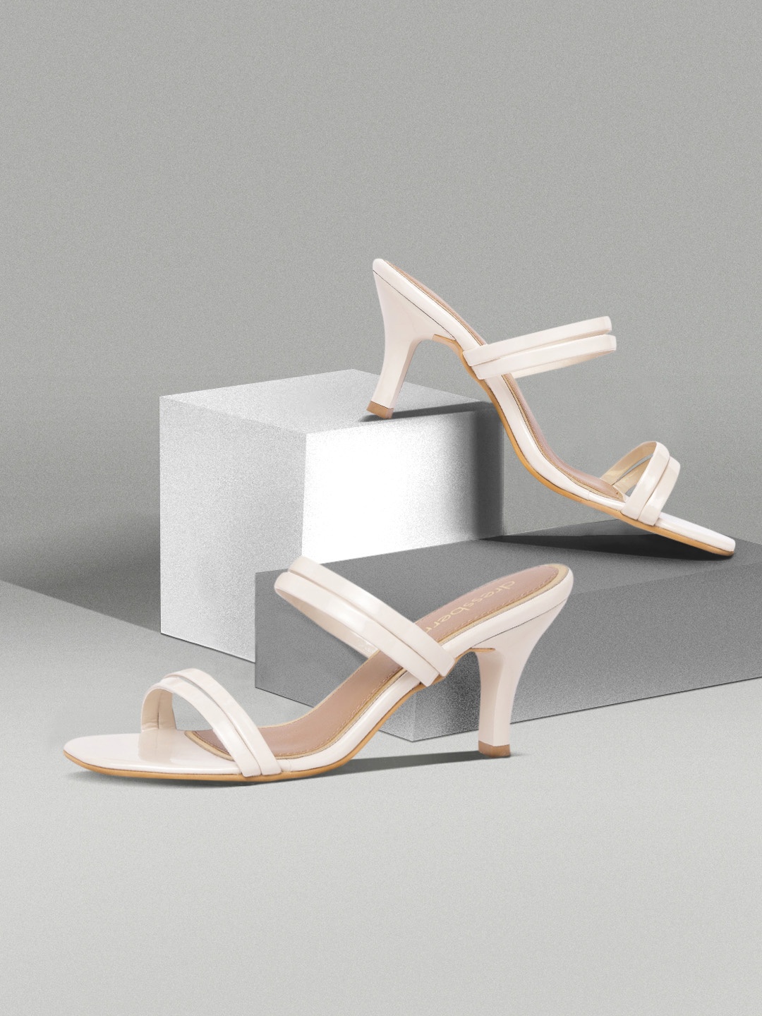 

DressBerry Women Off White Solid Slim Heels