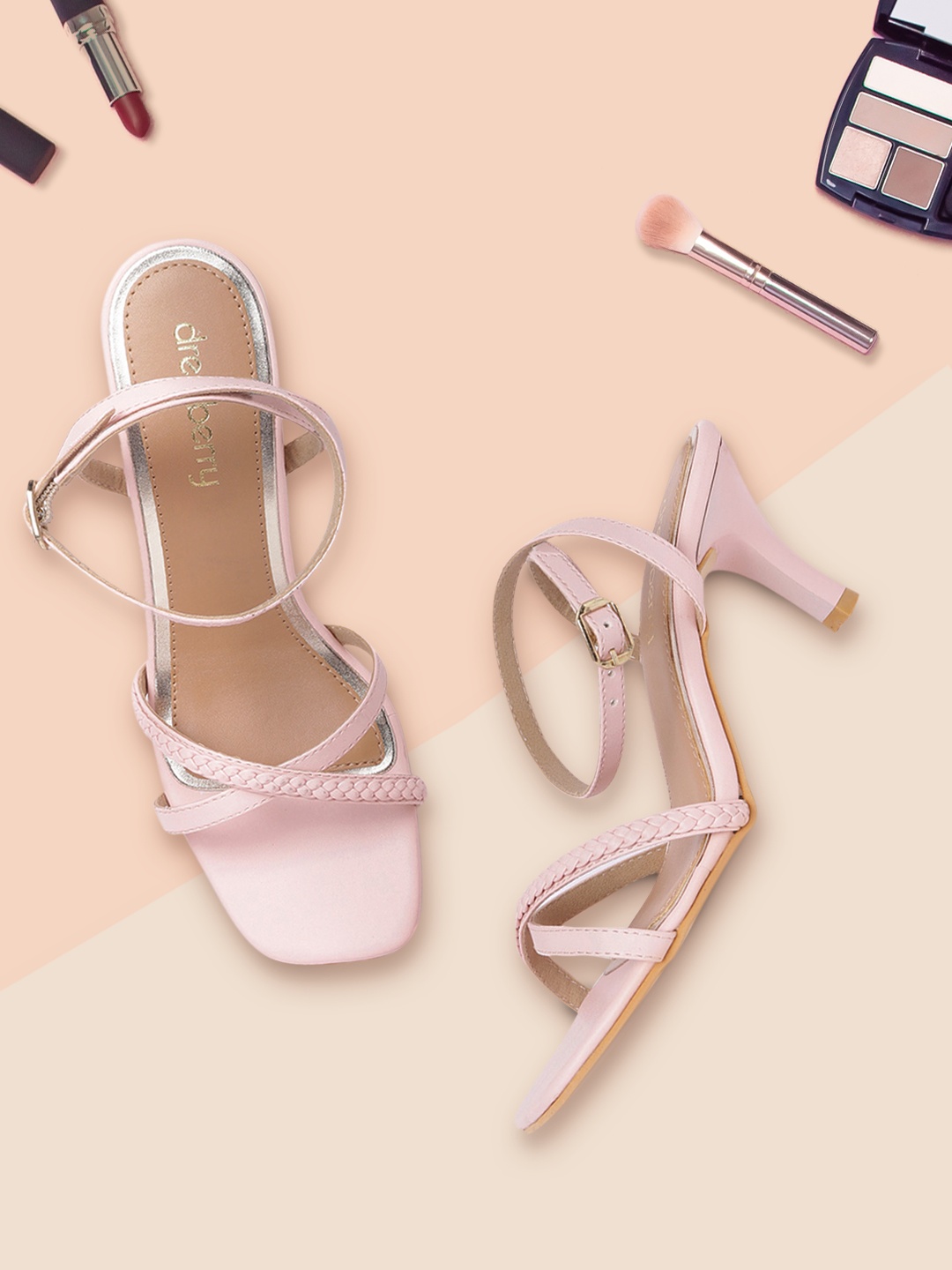 

DressBerry Women Pink Solid Heels