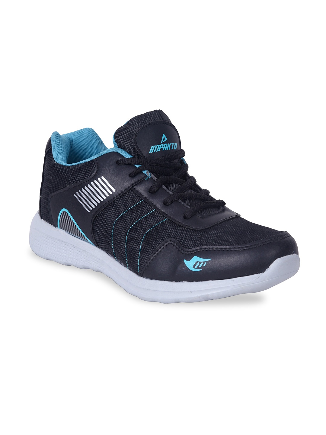 

IMPAKTO Men Navy Blue Mesh Running Shoes
