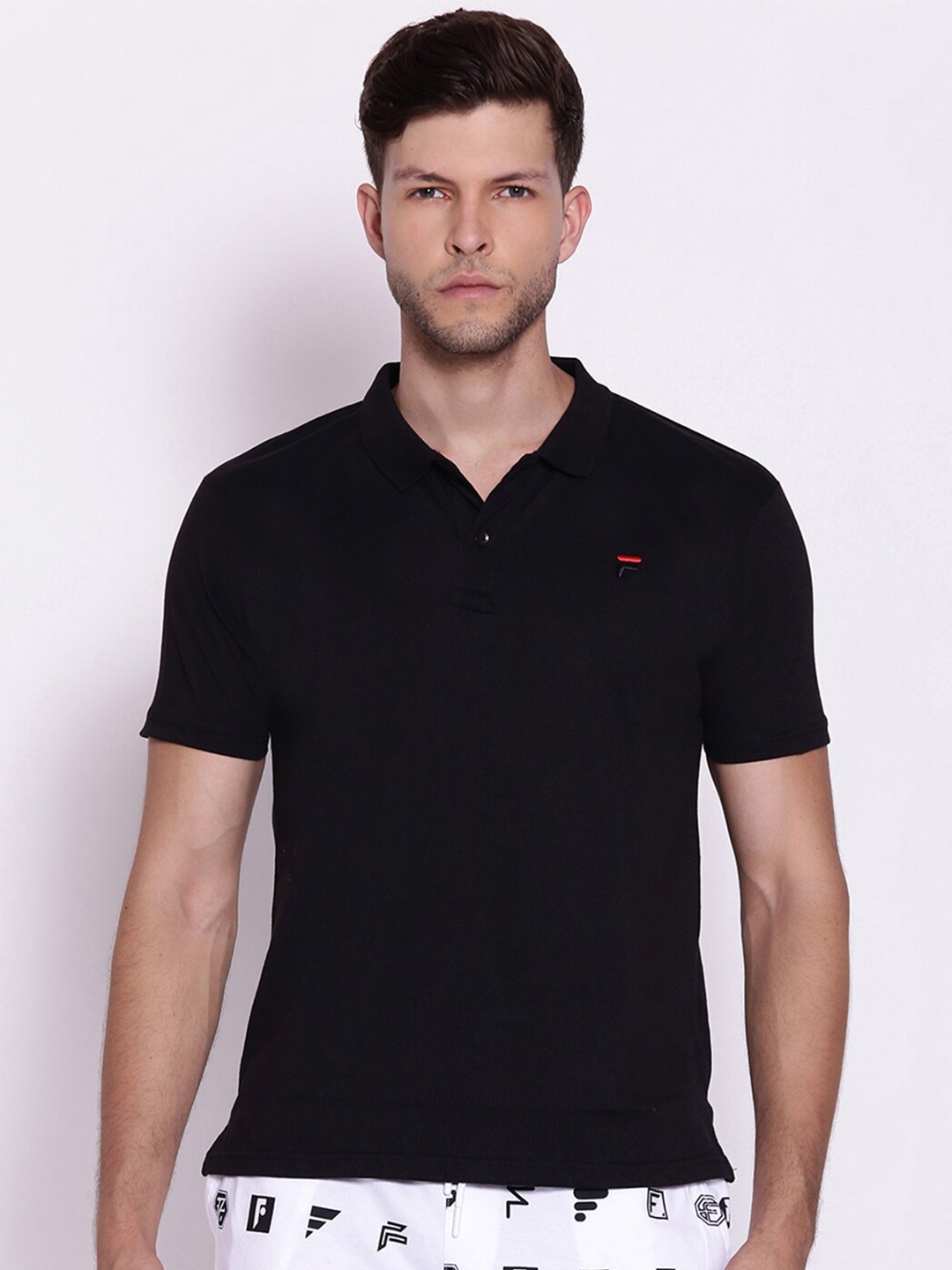 

FILA Men TERN Polo Collar T-shirt, Black