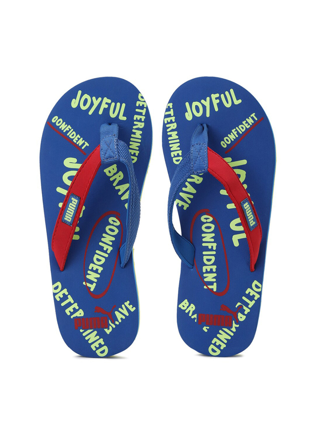 

Puma Kids Blue & Green Printed Thong Flip-Flops