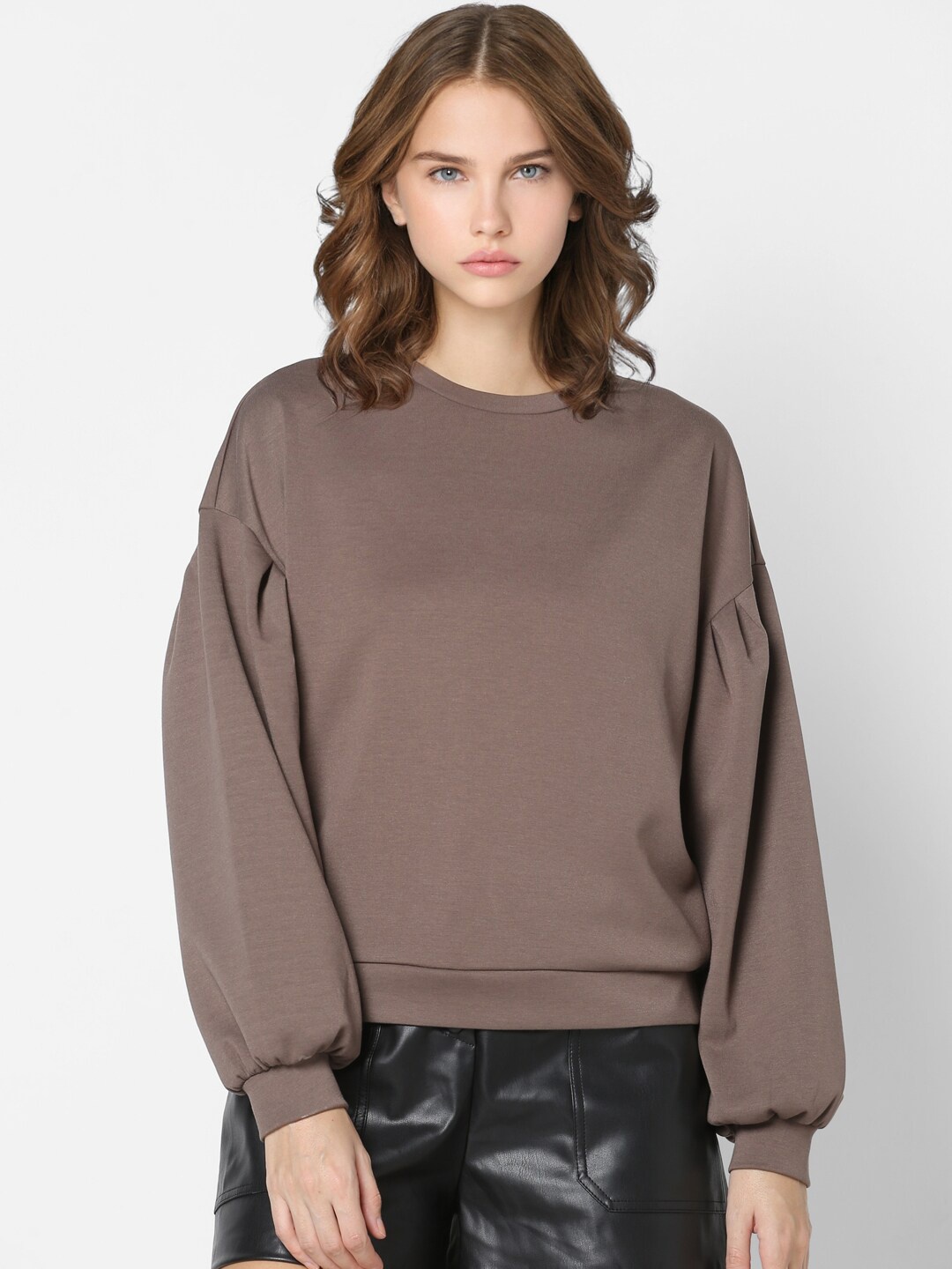 

ONLY Women Brown Sweatshirt