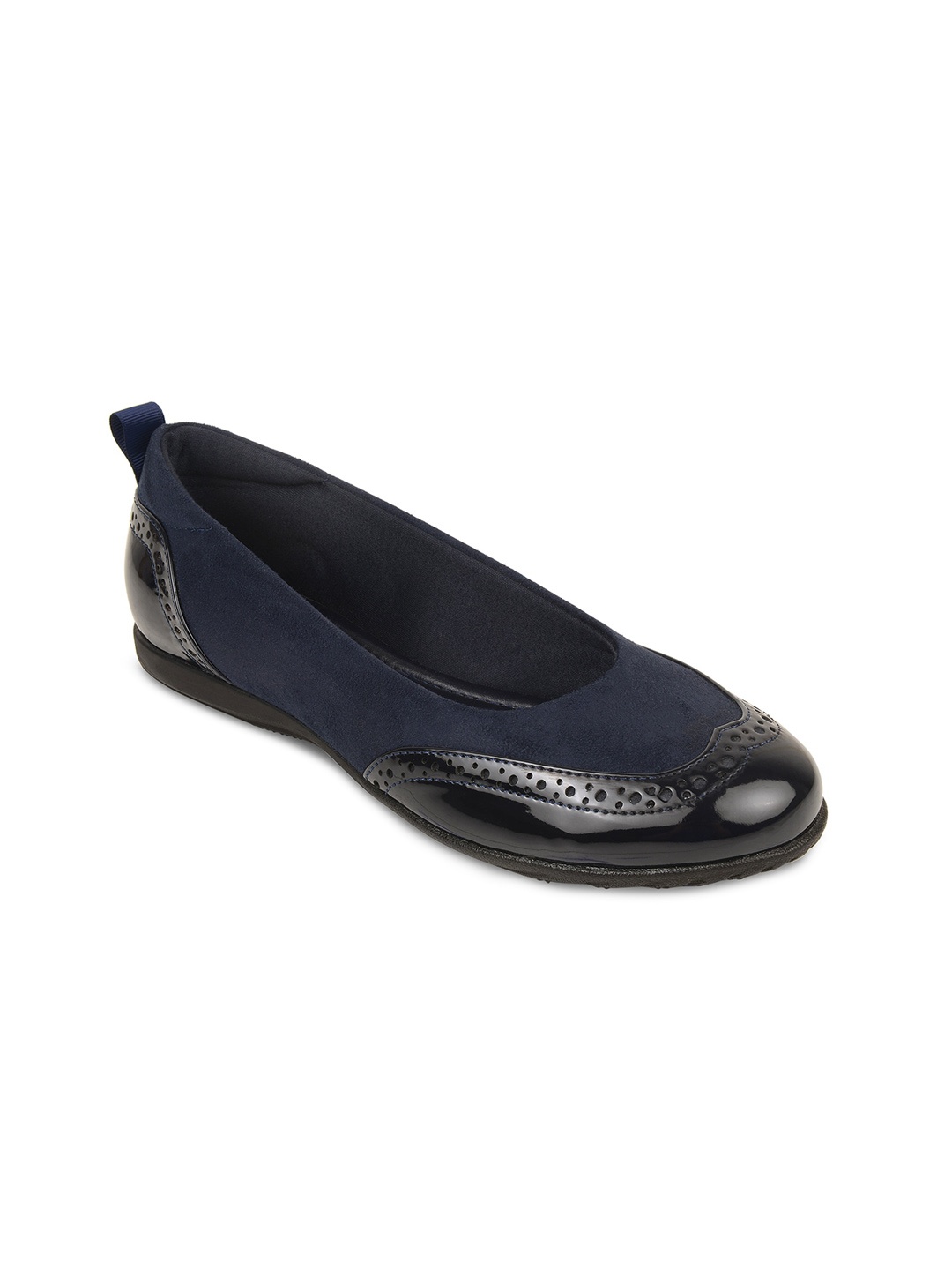 

Rocia Women Navy Blue Ballerinas with Laser Cuts Flats