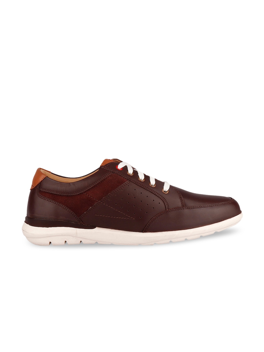 

Red Chief Men Brown Solid Leather Sneakers