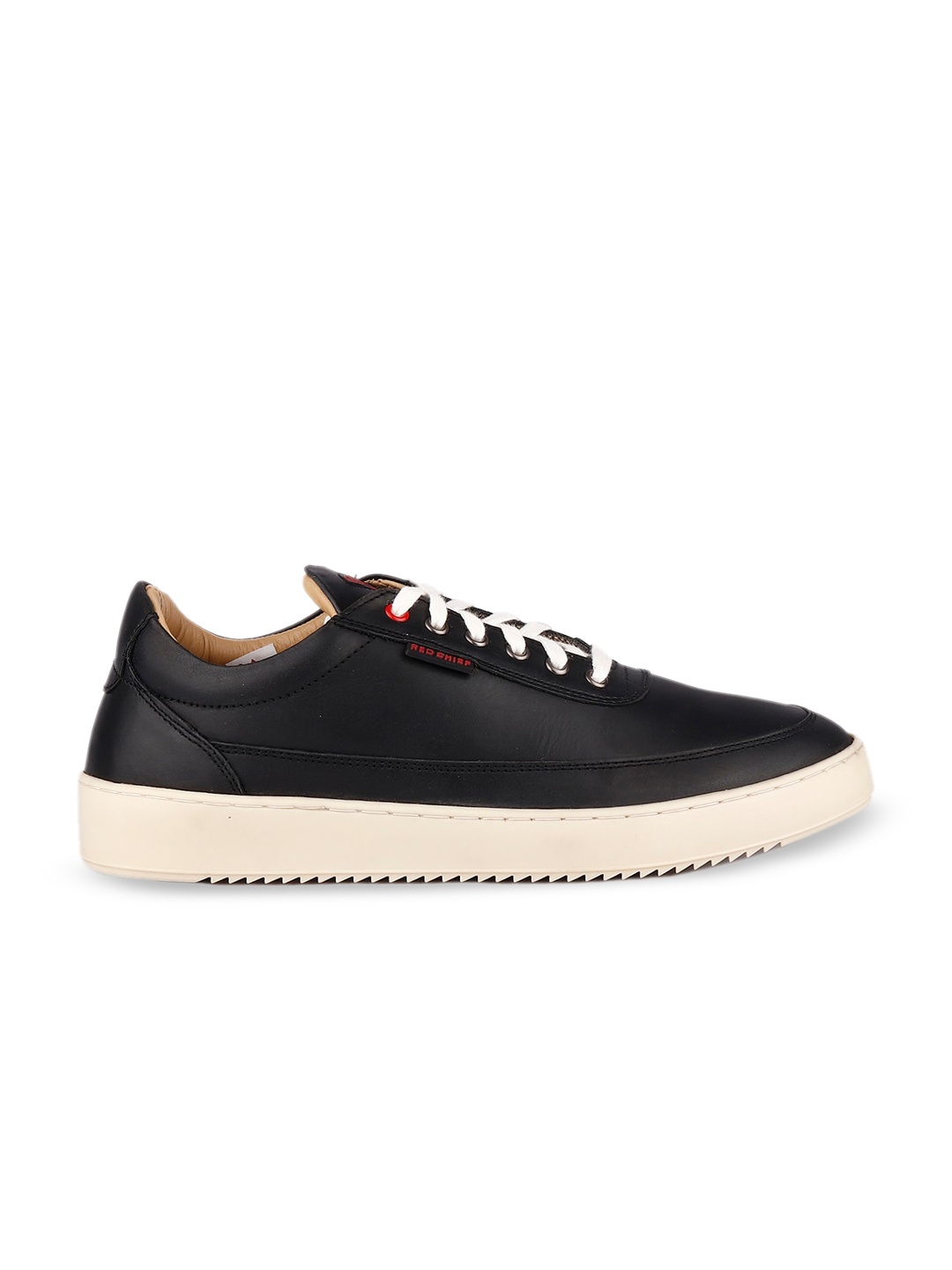 

Red Chief Men Black Leather Sneakers