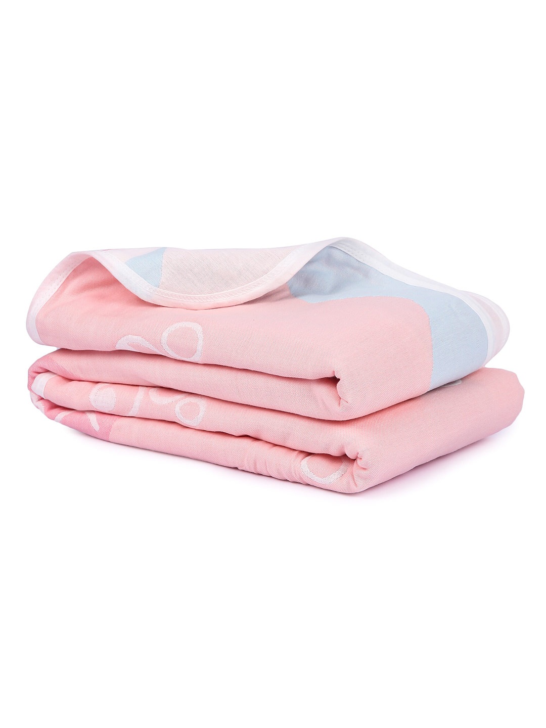 

Butterthief Baby's Blue & Pink 6 Layer Cotton Muslin Baby Blanket Cum Wrapper