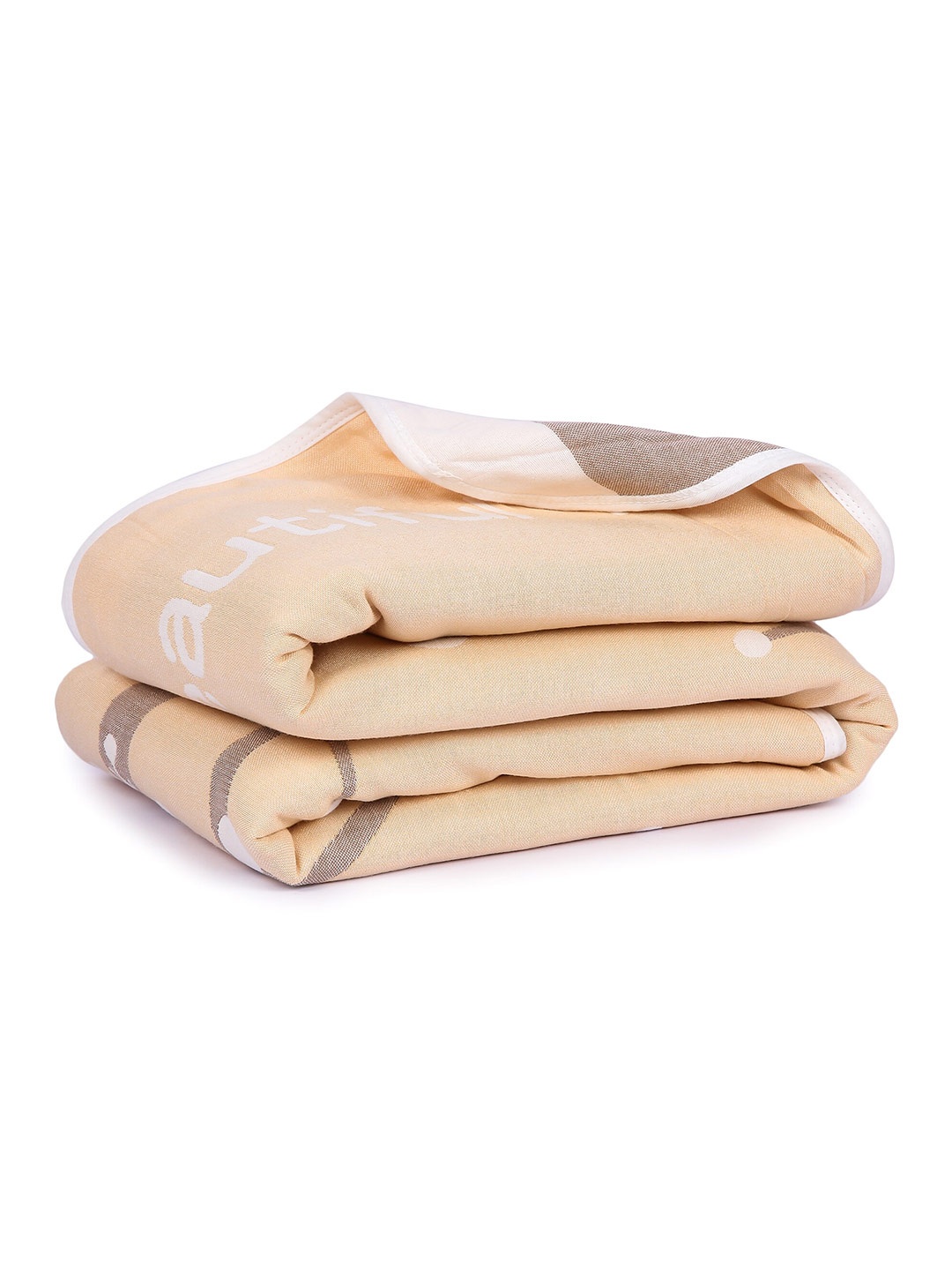 

Butterthief Baby's Yellow & White 6-Layer Cotton Muslin Baby Blanket Cum Wrapper