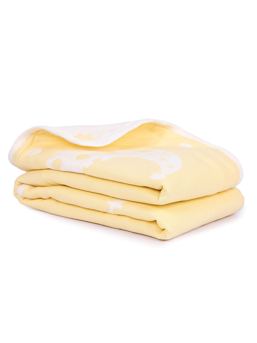 

Butterthief Baby's Yellow & White 6 Layer Cotton Muslin Baby Blanket Cum Wrapper