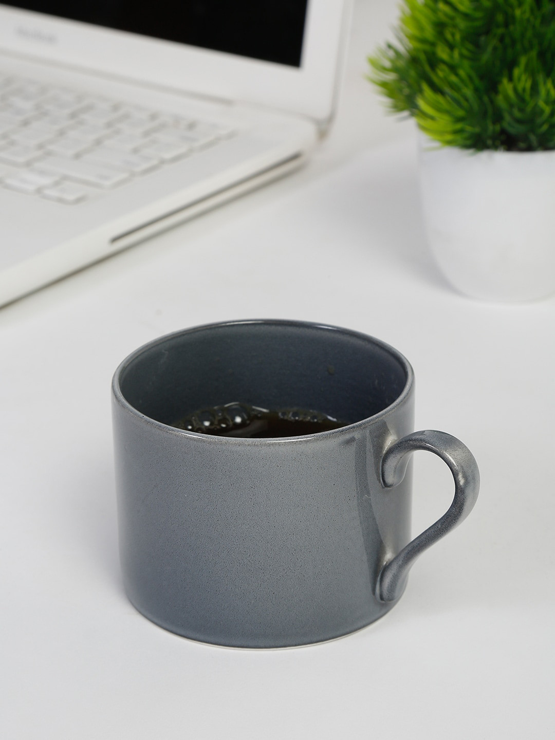 

Fabindia Grey Solid Bone China Matte Cups