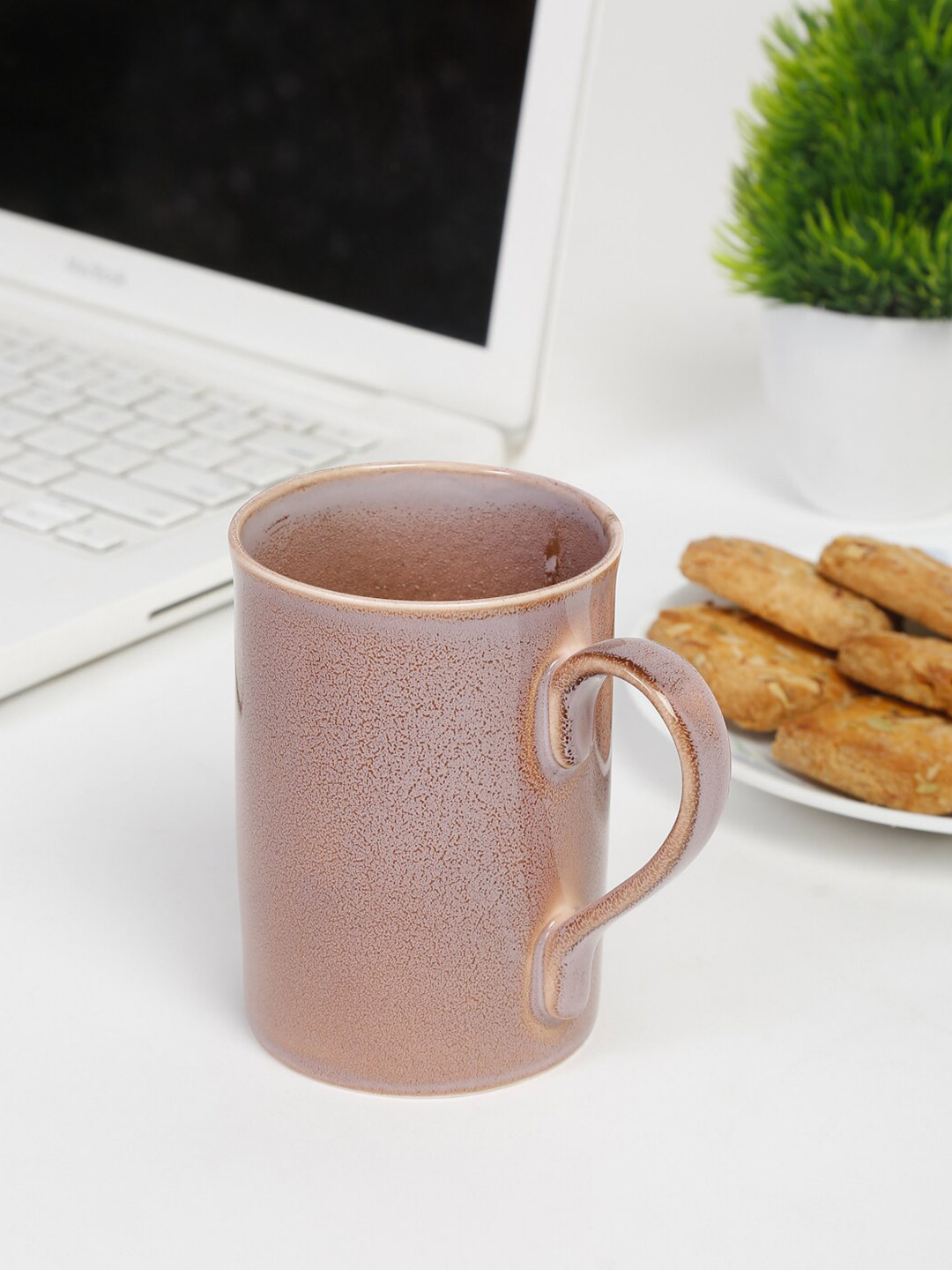 

Fabindia Rose Textured Bone China Glazed Coffee Matte Mug