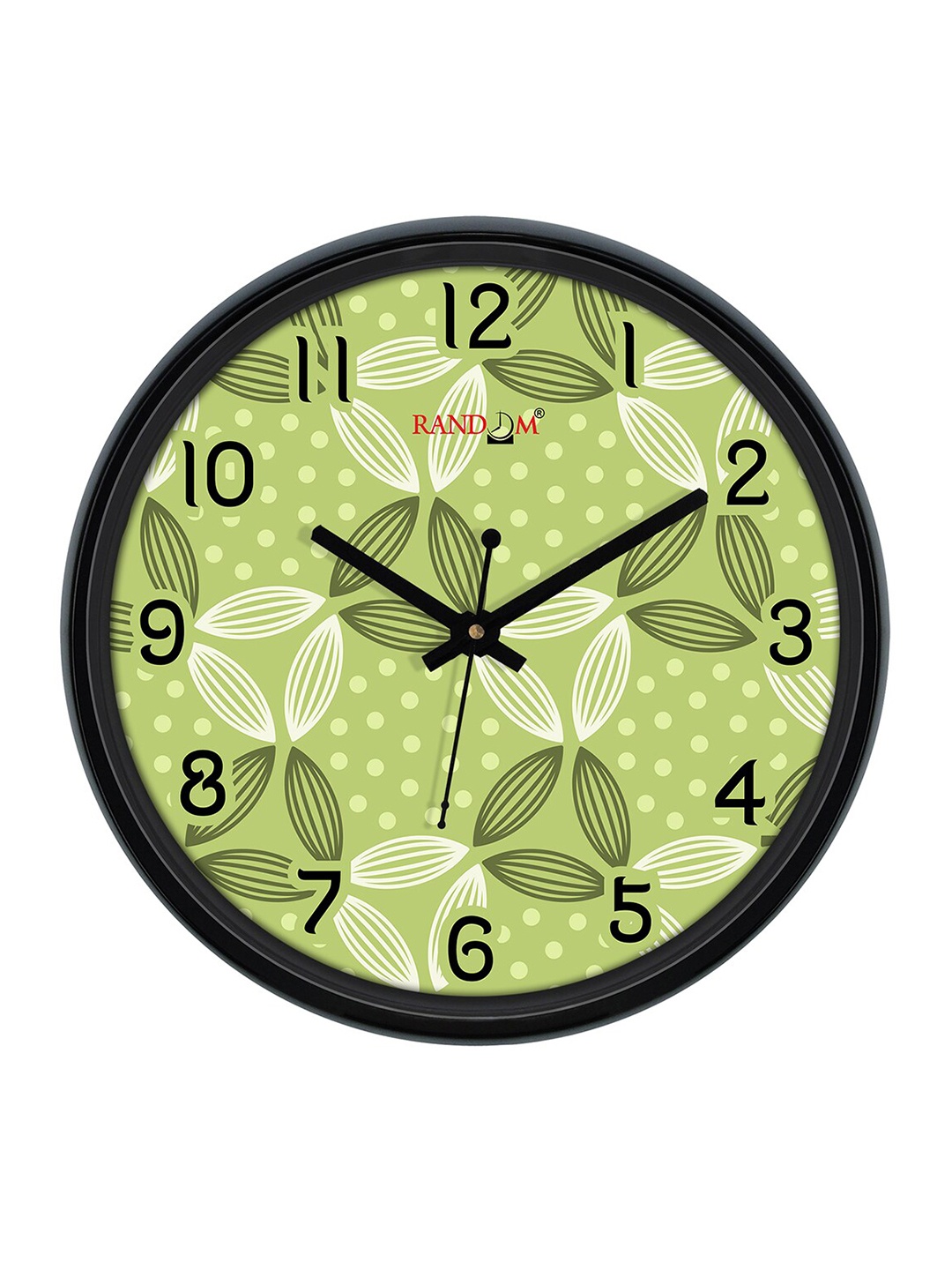 

RANDOM Green & Black Printed Contemporary 30.4 cm Analogue Wall Clock