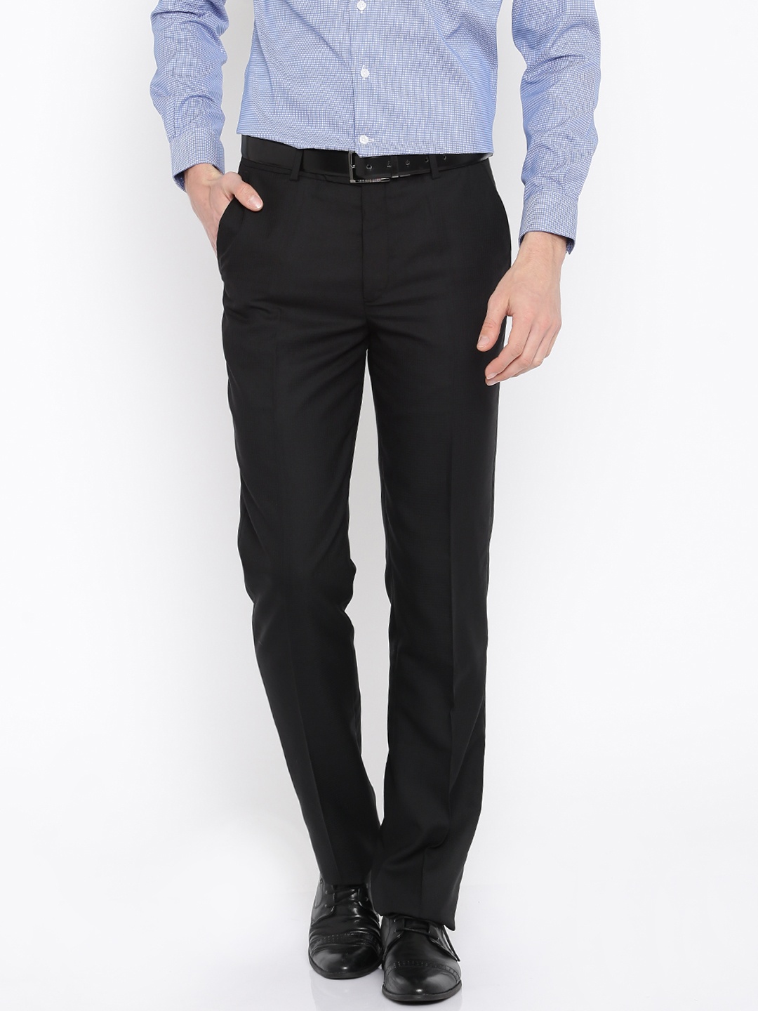 

Wills Lifestyle Black Formal Trousers