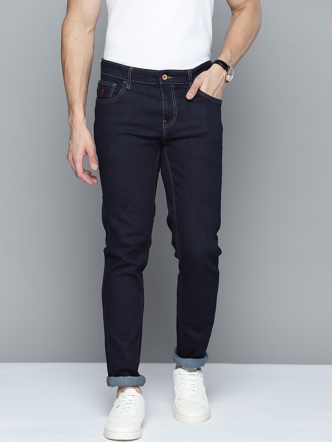 

Indian Terrain Men Navy Blue Brooklyn Regular Fit Stretchable Jeans