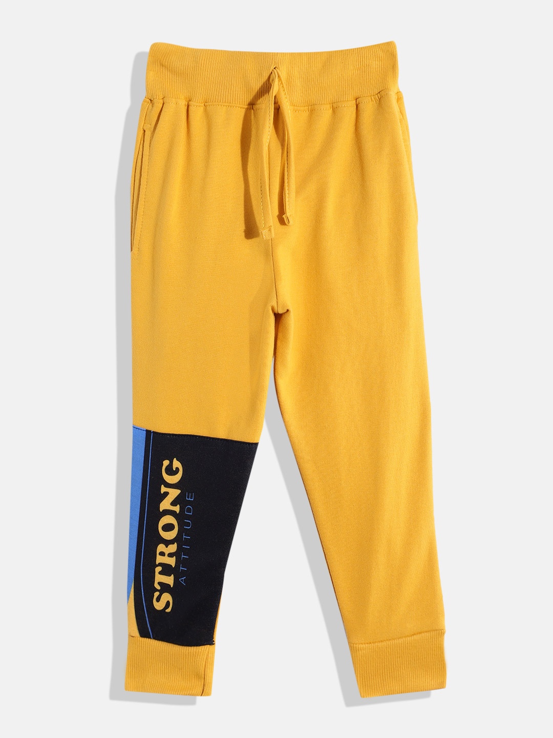 

Eteenz Boys Pure Cotton Joggers, Yellow