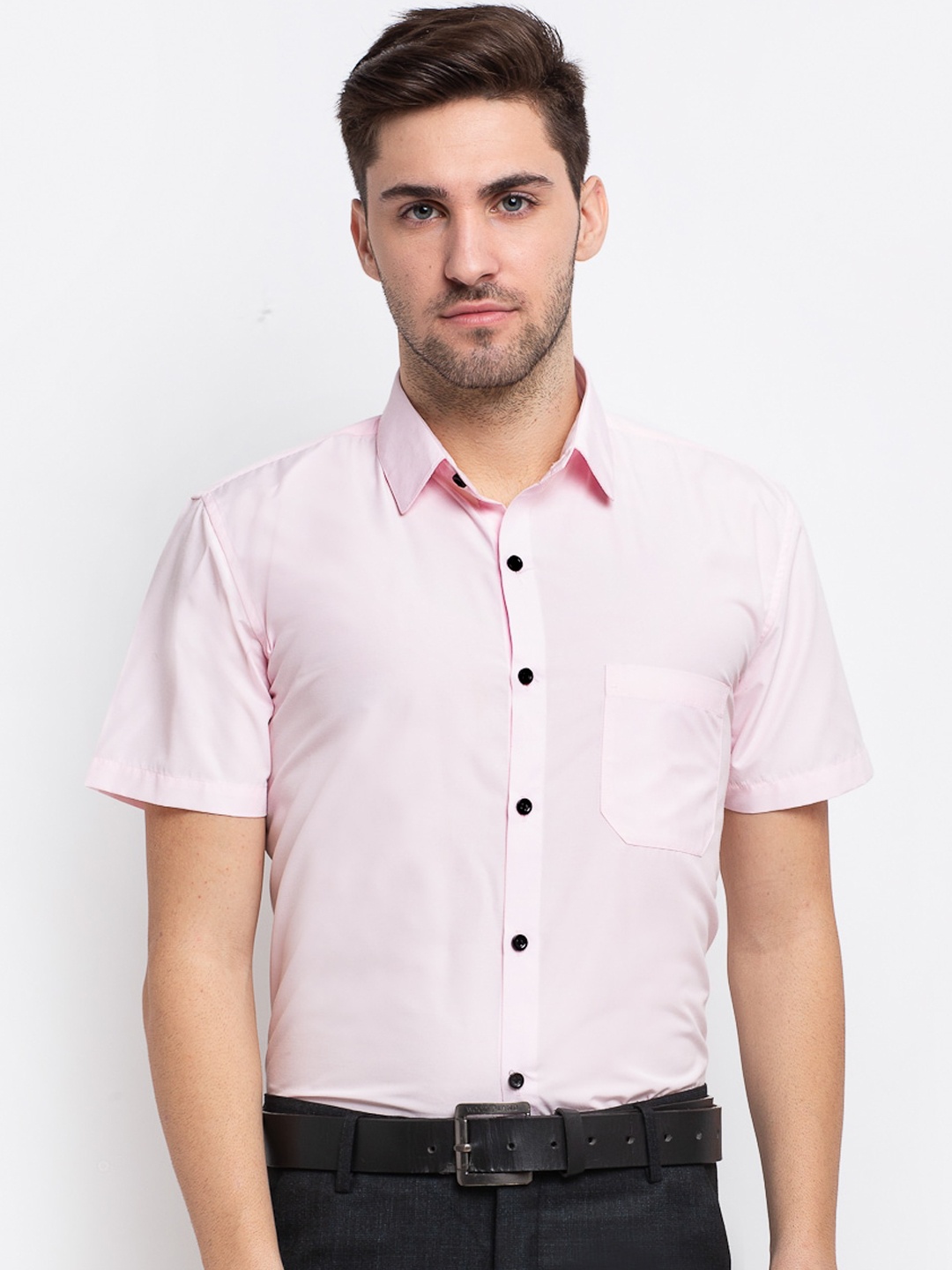 

JAINISH Men Pink Smart Opaque Formal Shirt