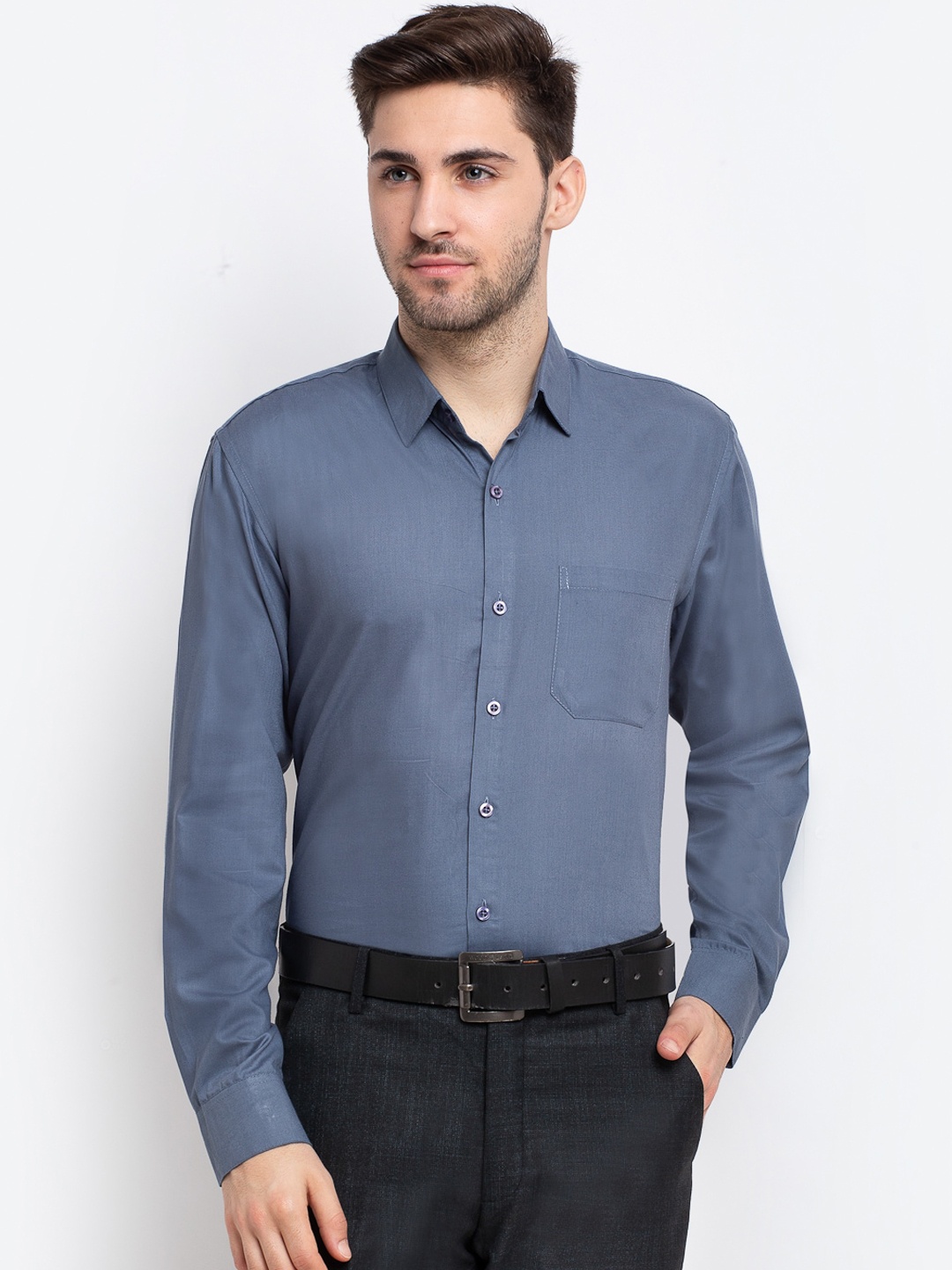 

JAINISH Men Grey Smart Opaque Formal Shirt