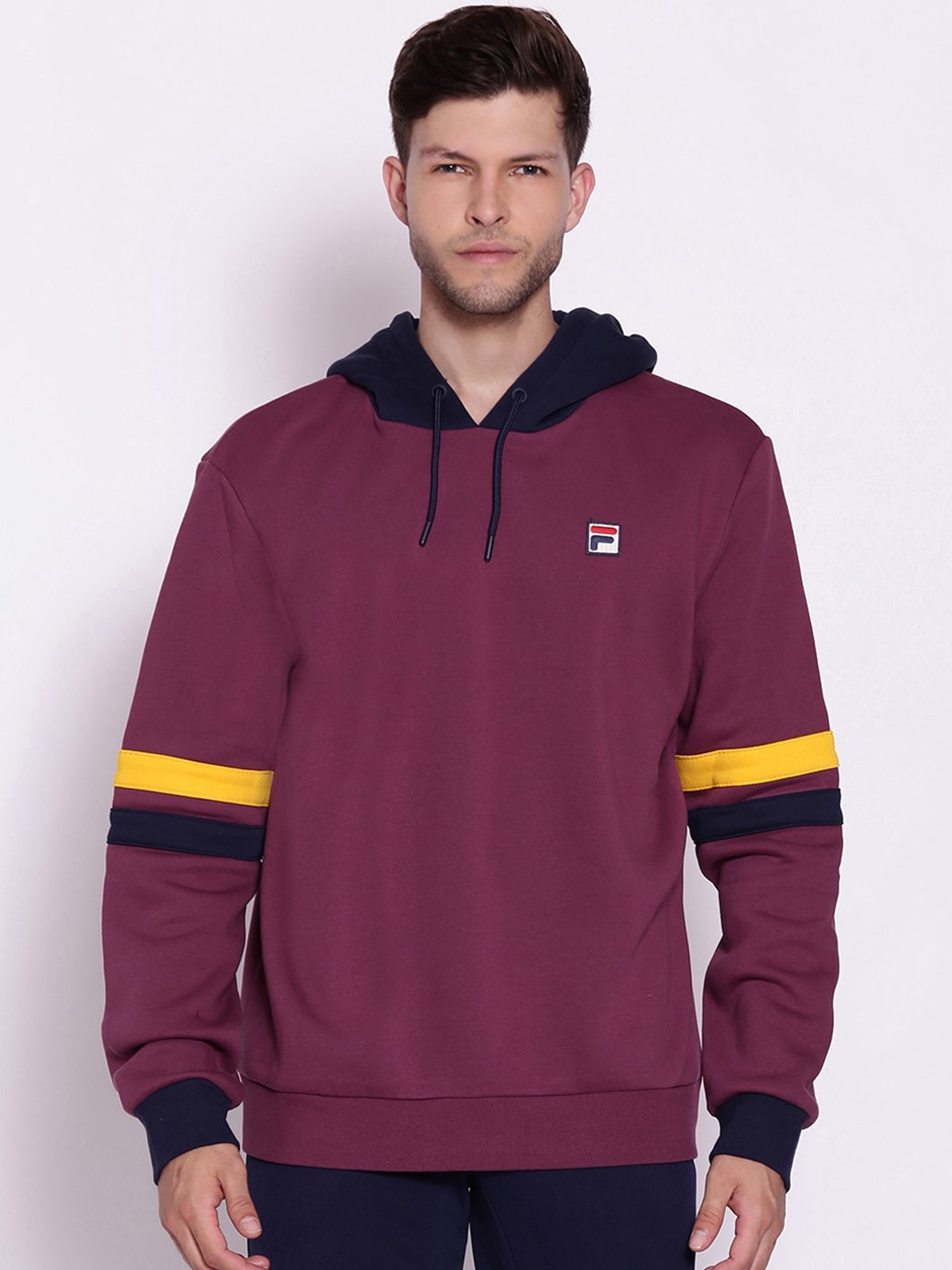 

FILA Men Purple Hooded Sweatshirt
