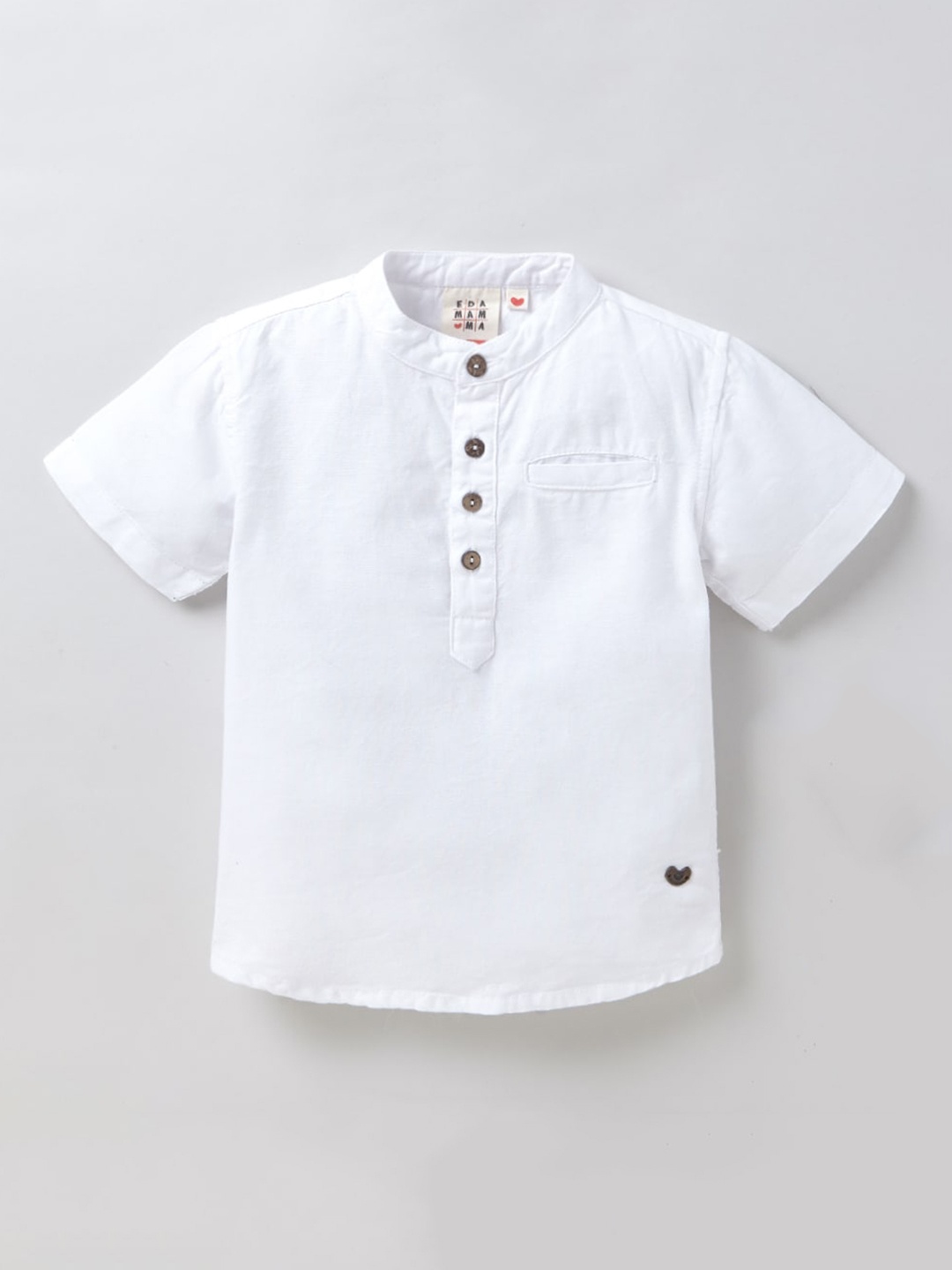 

Ed-a-Mamma Boys White Premium Opaque Casual Shirt