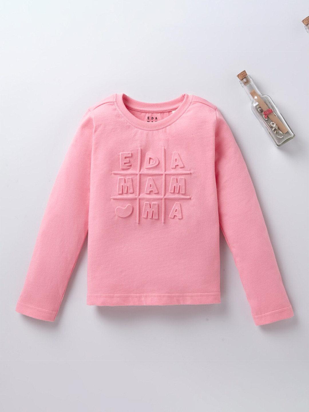 

Ed-a-Mamma Kids Pink Printed Cotton T-shirt