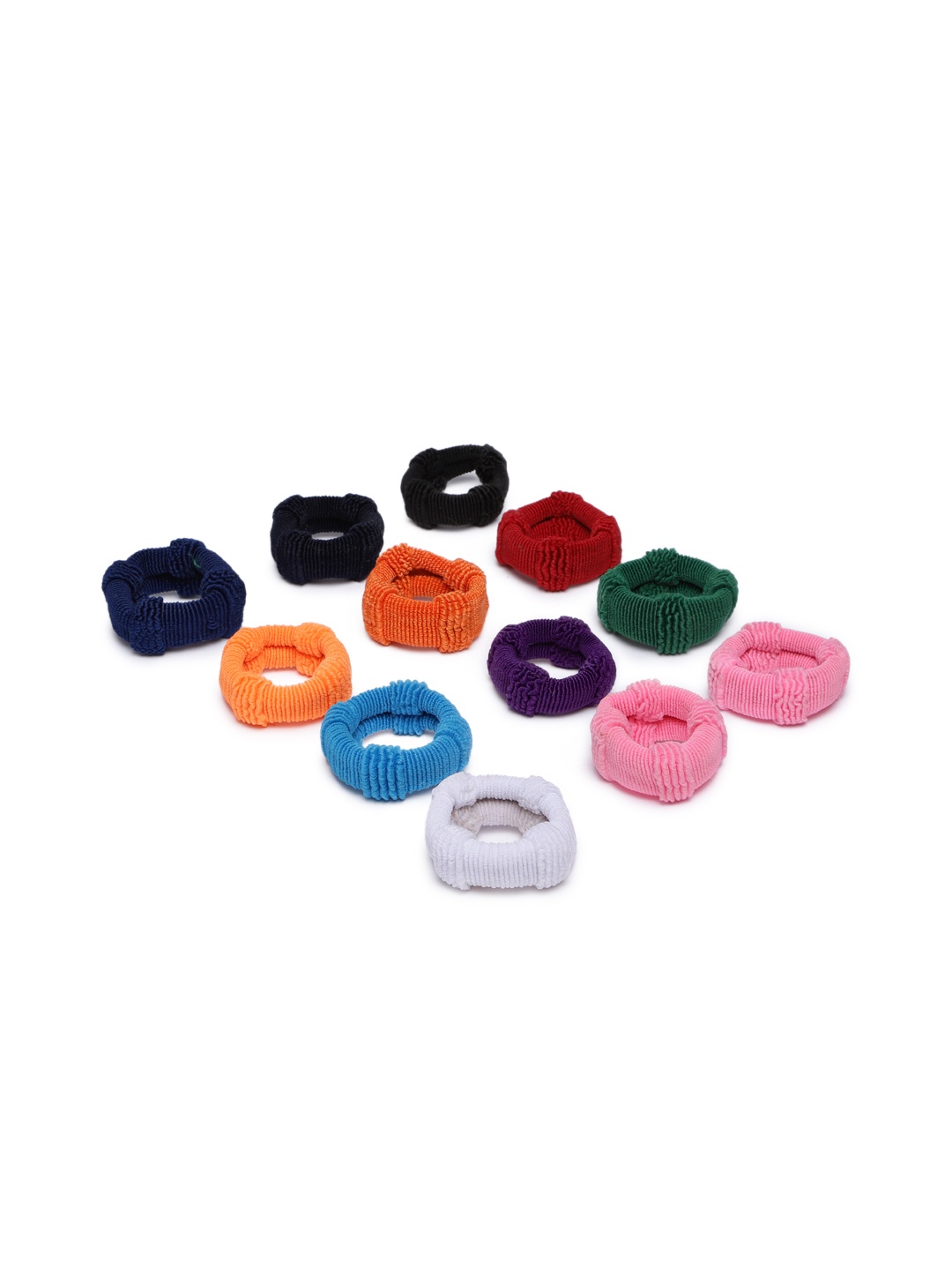 AccessHer Women Set of 12 Rubber Bands, Multi