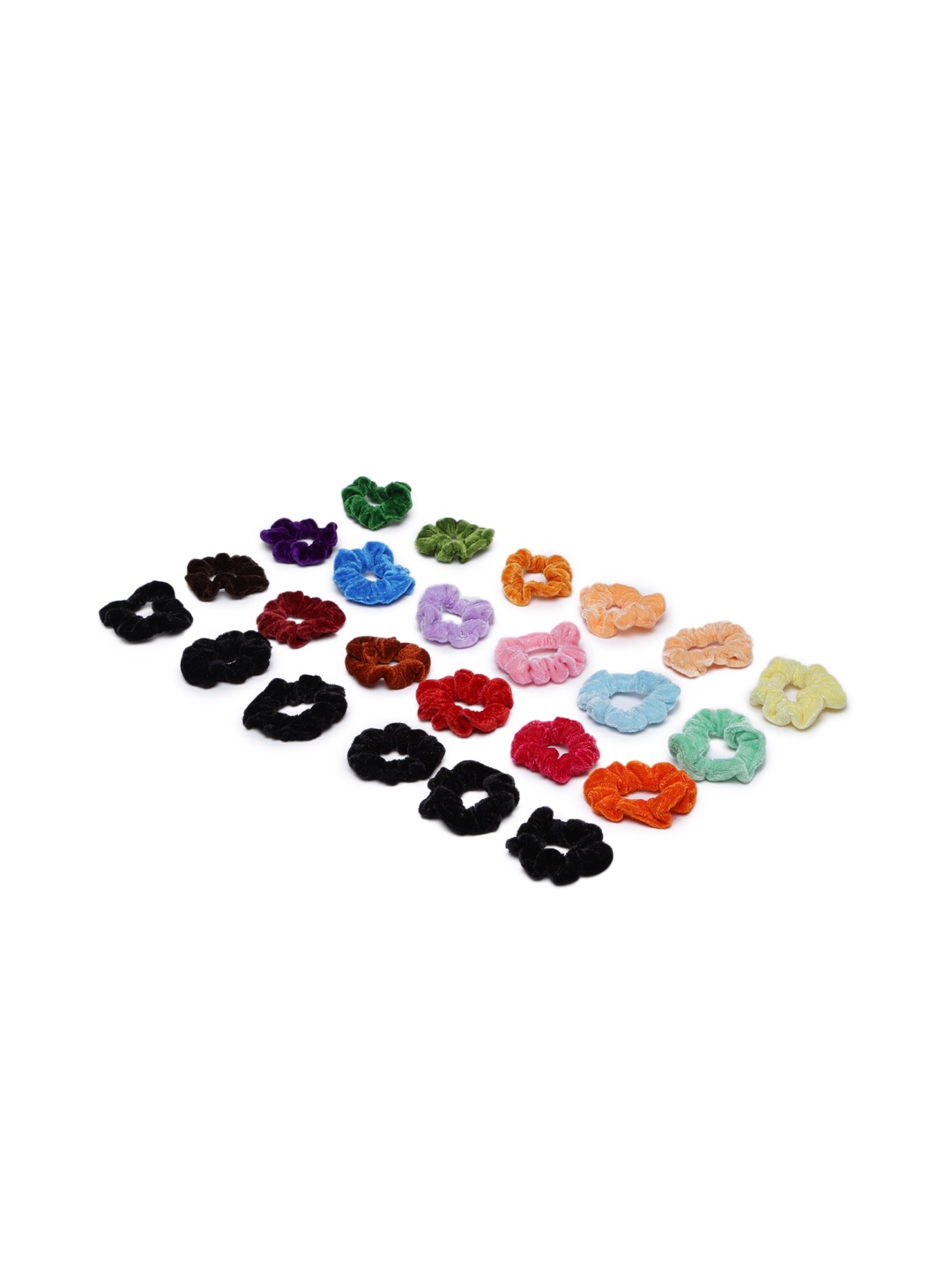 

AccessHer Women Set of 24 Velvet Scrunchies, Multi
