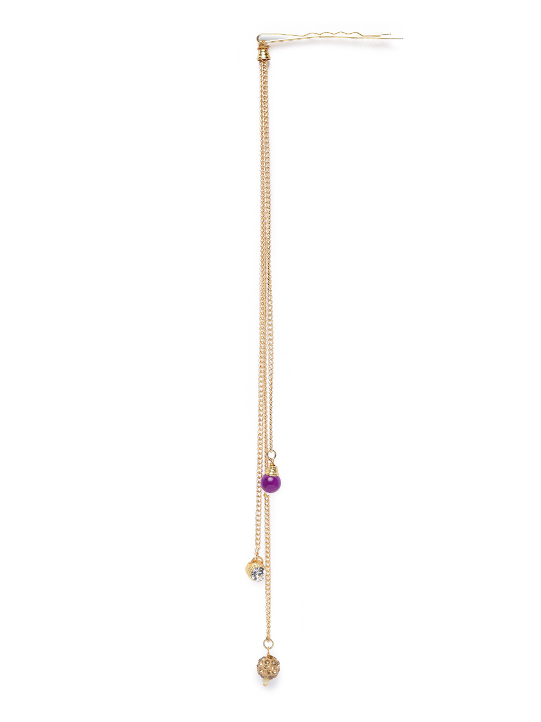 

AccessHer Women Gold-Toned & Multicoloured Embellished Bobby Pins