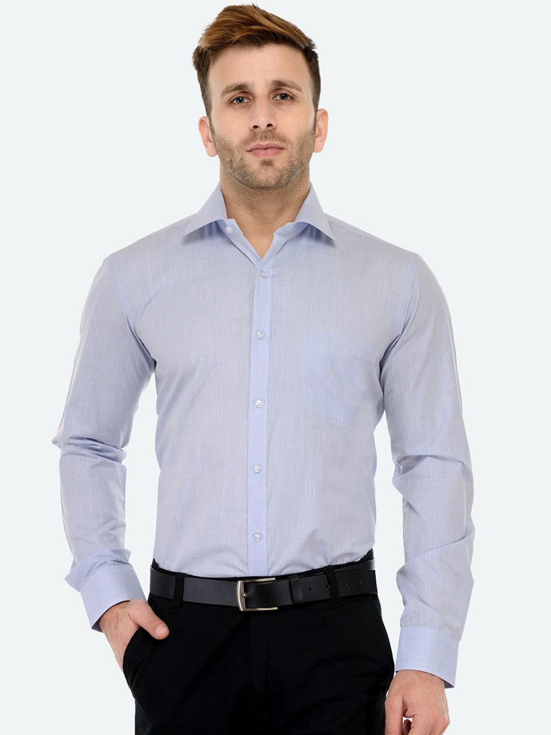 

RG DESIGNERS Men Blue Slim Fit Opaque Formal Shirt