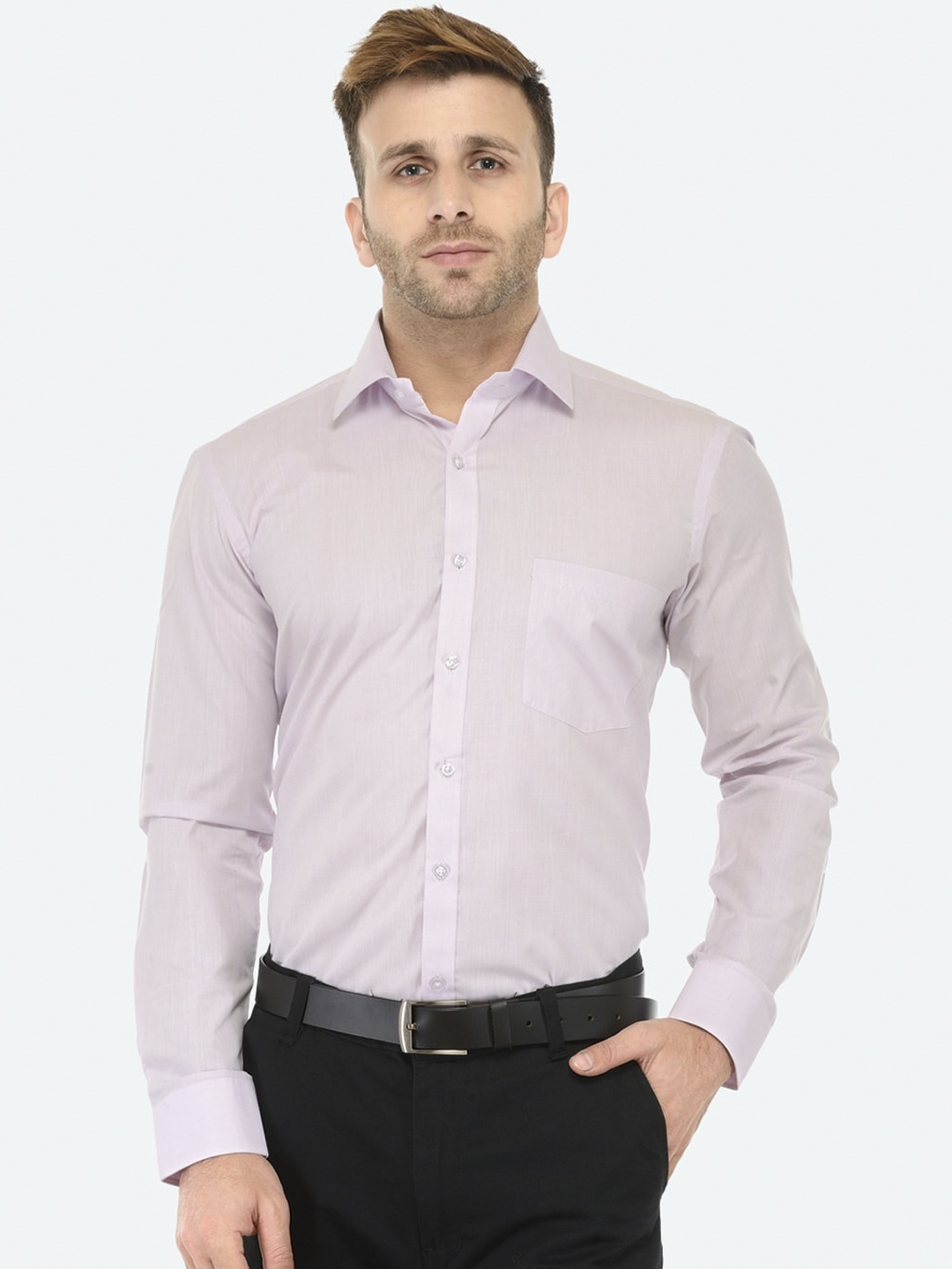 

RG DESIGNERS Men Purple Slim Fit Opaque Formal Shirt