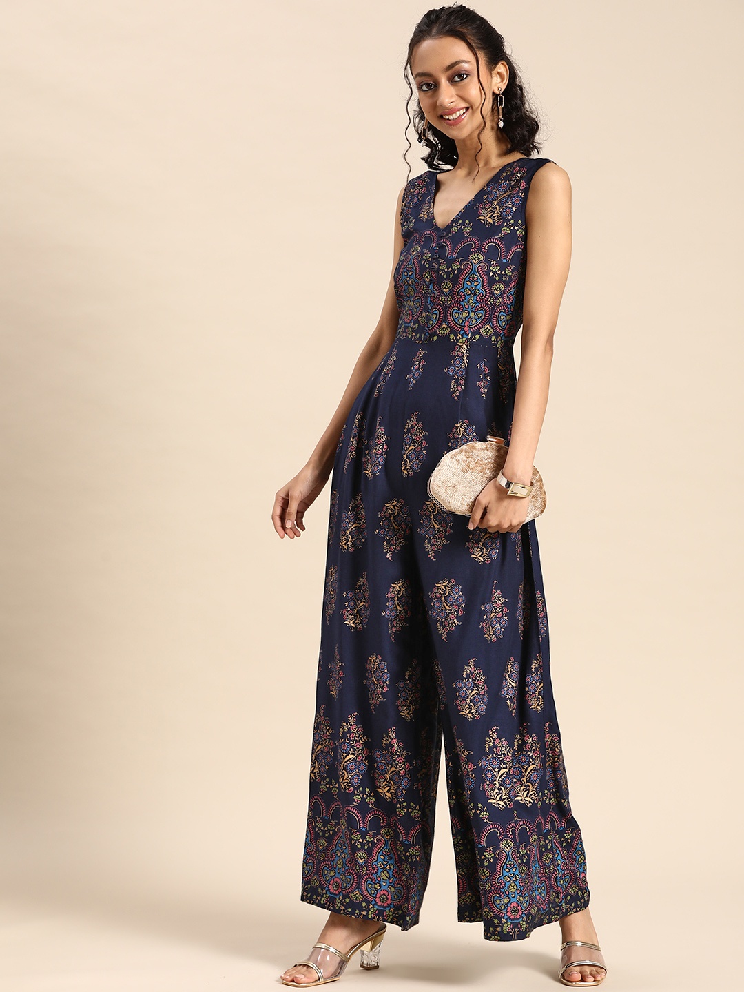 

MABISH by Sonal Jain Navy Blue Basic Jumpsuit