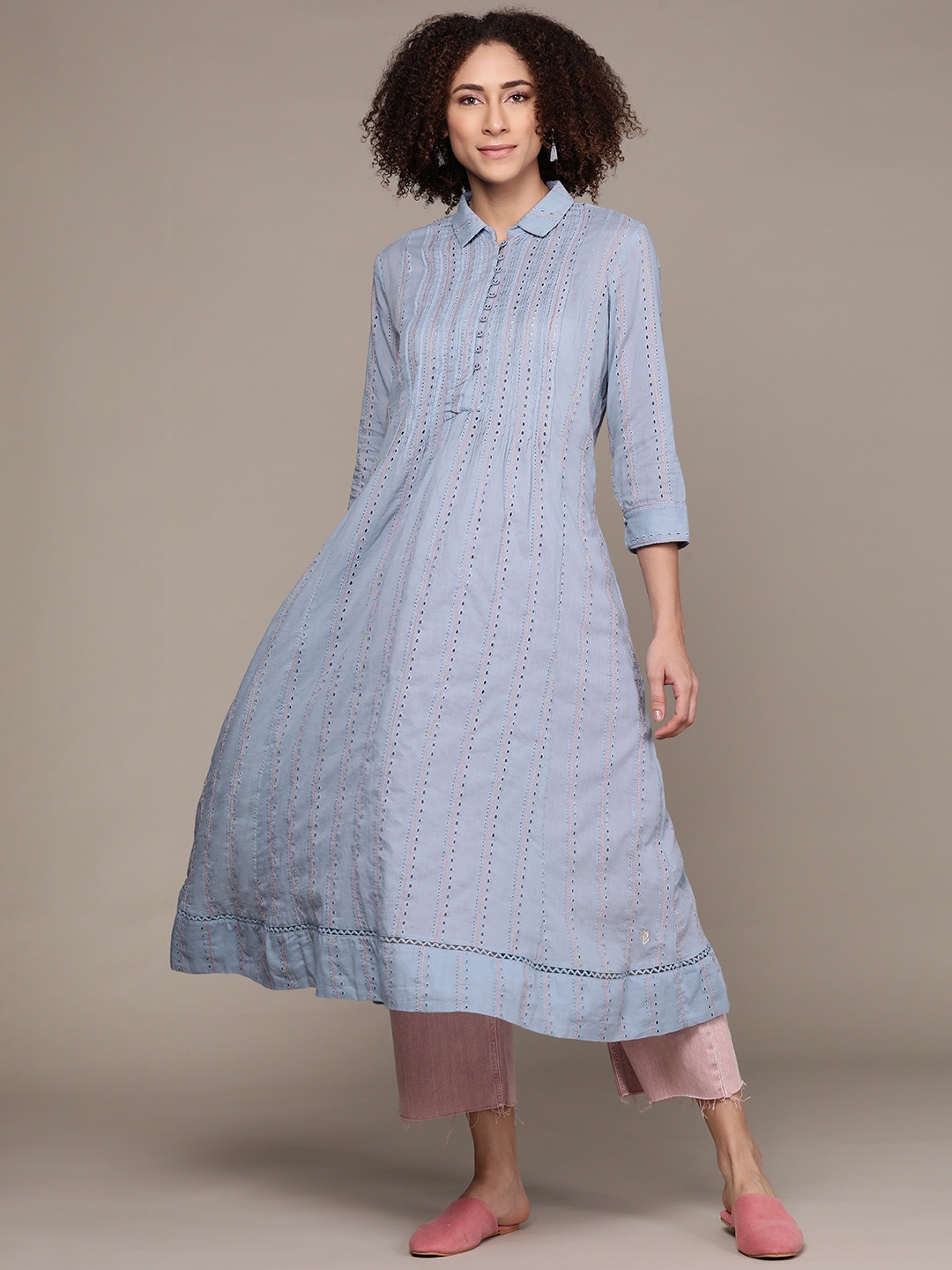 

Ritu Kumar Women Blue Kurta